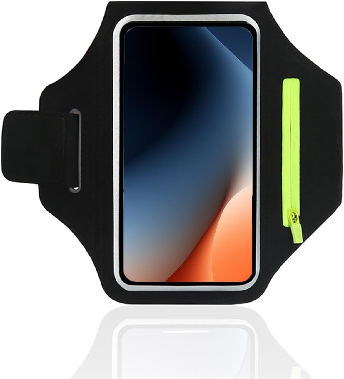Running Armband with Earphone Bag, Water Resistant Cell Phone Armband for iPhone 16 15 Pro Max 14 Plus, Sports Phone Holder Case for 6.8 inch Phone