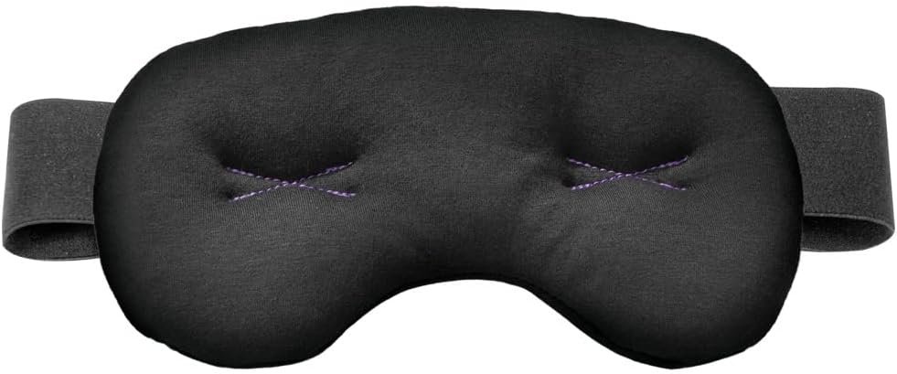 Brownmed Eye Pillow – Compression Eye Mask for Headache Support – Soothes Strain – Eases Sinus Pressure – Cooling – Universal Fit – Breathable Cotton – Washable & Reusable – Black