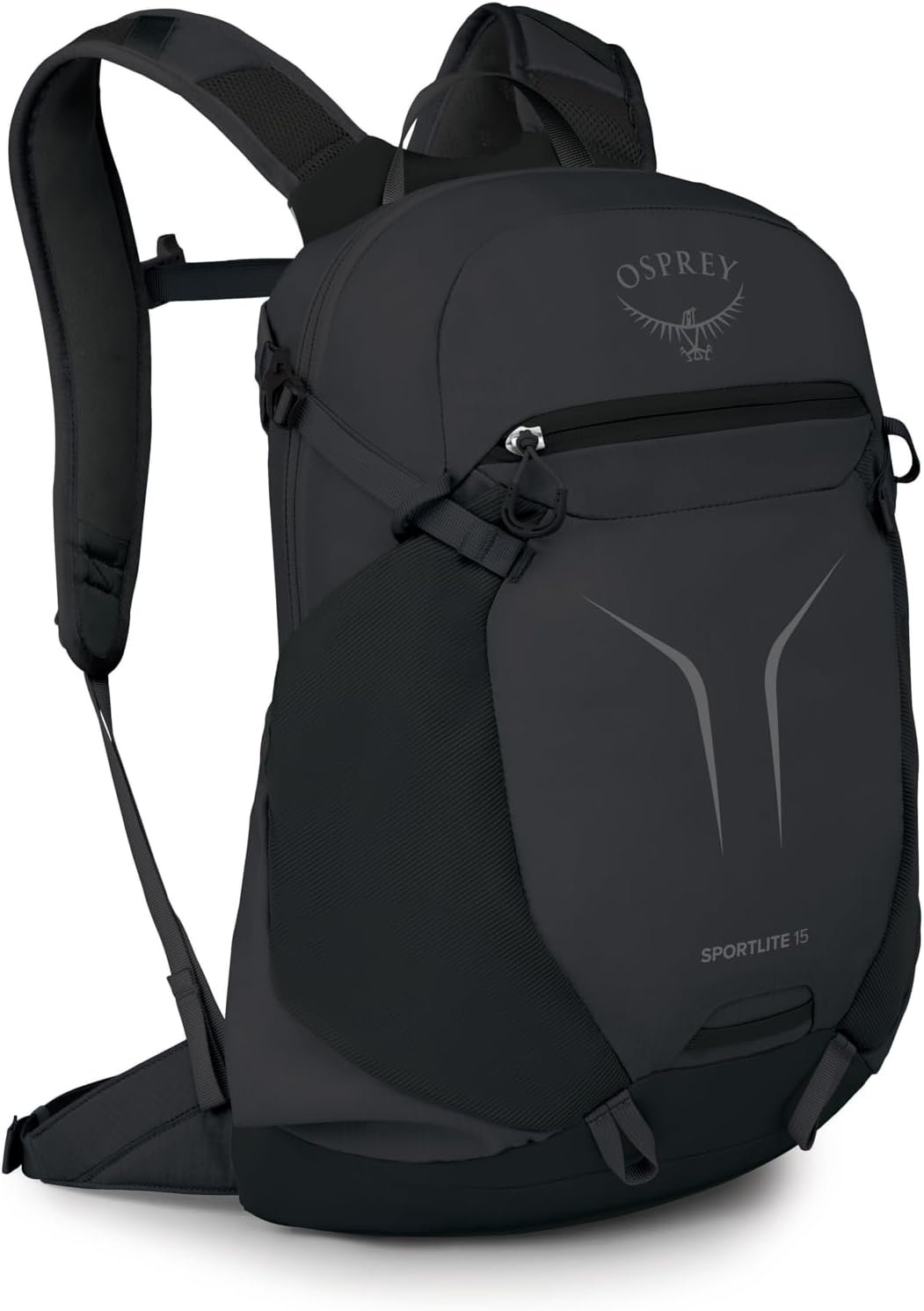 Osprey Sportlite 15L Lightweight Hiking Backpack for Men and Women – Everyday Hiking Bag – Travel Daypack, Raven Black