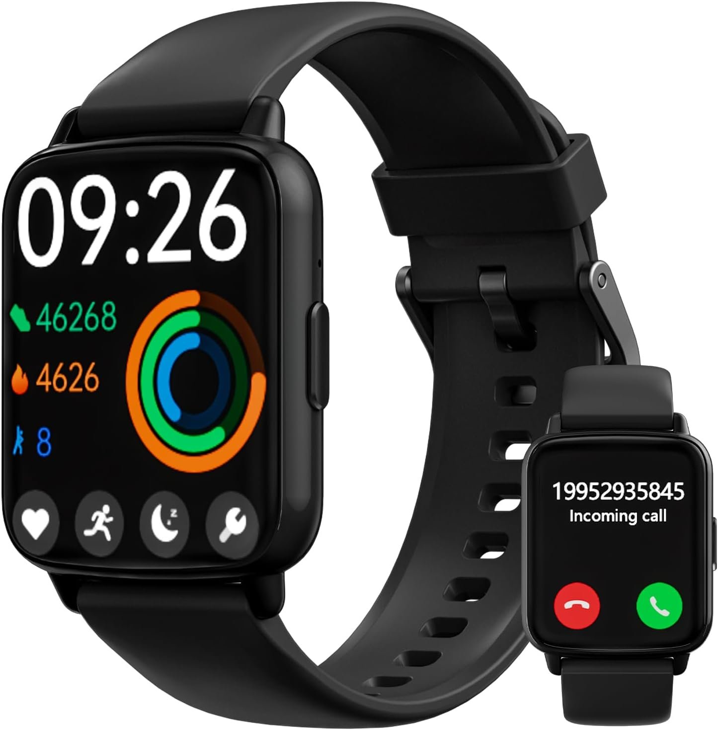 DIVElink Smart Watches for Men Women Fitness – Fitness Tracker with Monitor iP68 Waterproof 100+ Sport Mode Activity Trackers Compatible iPhone Android Phones