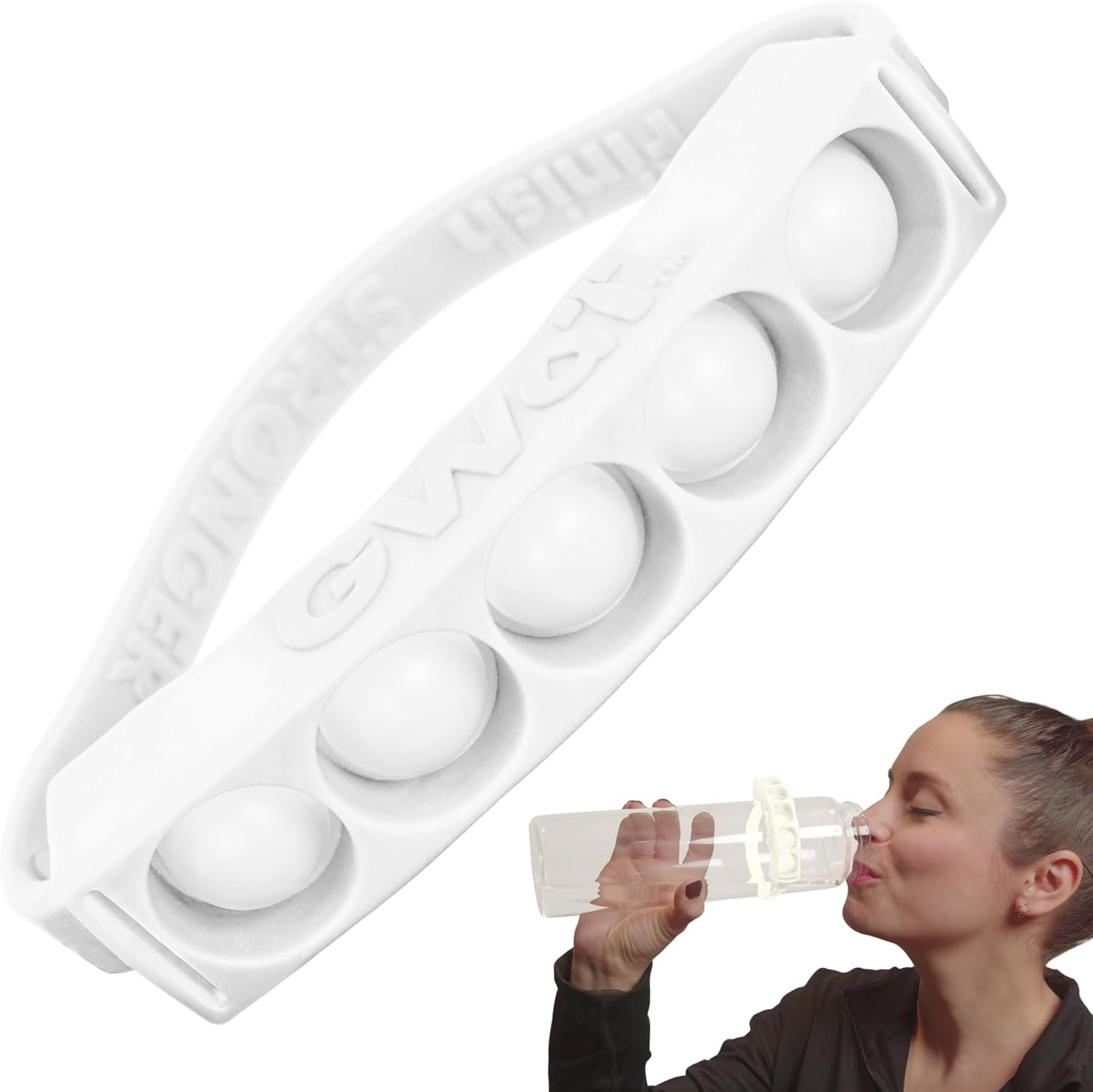 Water Bottle Hydration Tracker – Daily Water Reminder & Goal Setter – Reusable Silicone Band for Fitness, Weight Loss & Hydration Tracking