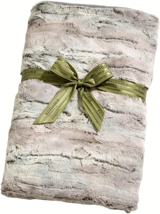 Sonoma Lavender Eucalyptus/Lavender Spa Blanket with Flaxseed, Hot/Cold Microwaveable for Soothing Muscles, Removable Washable Cover (44″x18″, Eucalyptus, Silver Fox) Handmade Co.