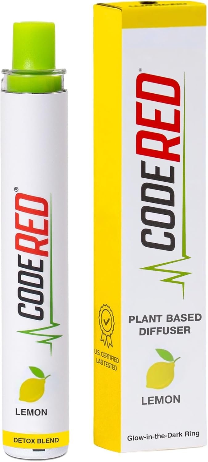 Code Red V-Aid Mullein Herbal Stick – Plant-Based Herbal Breathing Stick with Vitamin C, Mullein, Thyme & Lemon – Mullein Relaxation for Daily Balance – 600 Uses