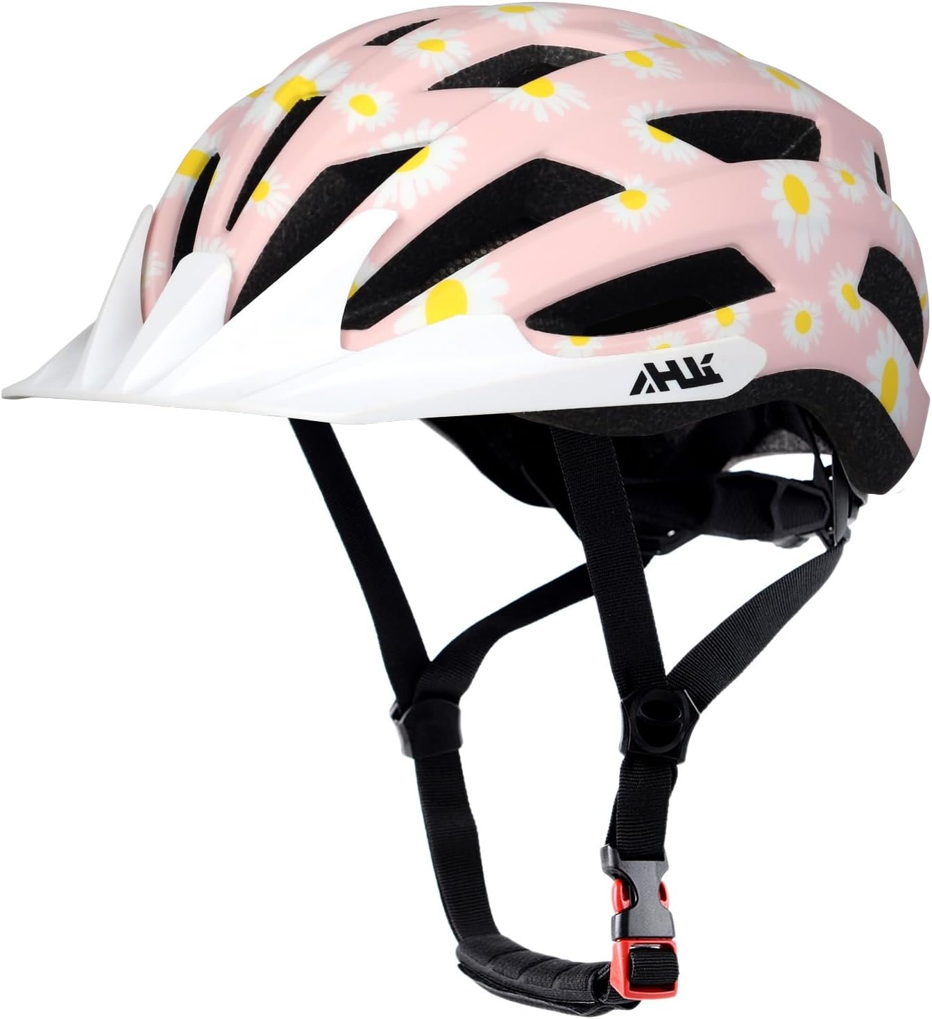 Youth Adult Road Bike Helmet, Men Women Adjustable Mountain Bicycle Helmet with Detachable Visor, 2 Sizes for Age 8-14+ Youth, Kids, Adult