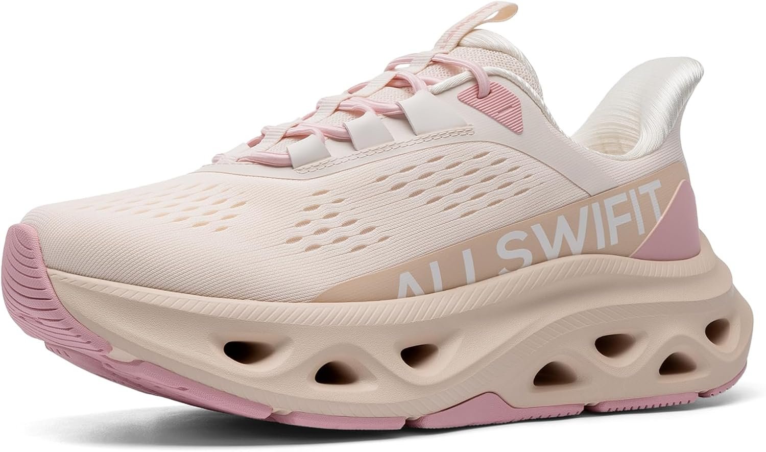 ALLSWIFIT Women’s Slip On Walking Shoes Cushioning Hands Free Non Slip Breathable Comfort Workout Running Jogging Gym Athletic Tennis MoveSlide Fashion Sneakers