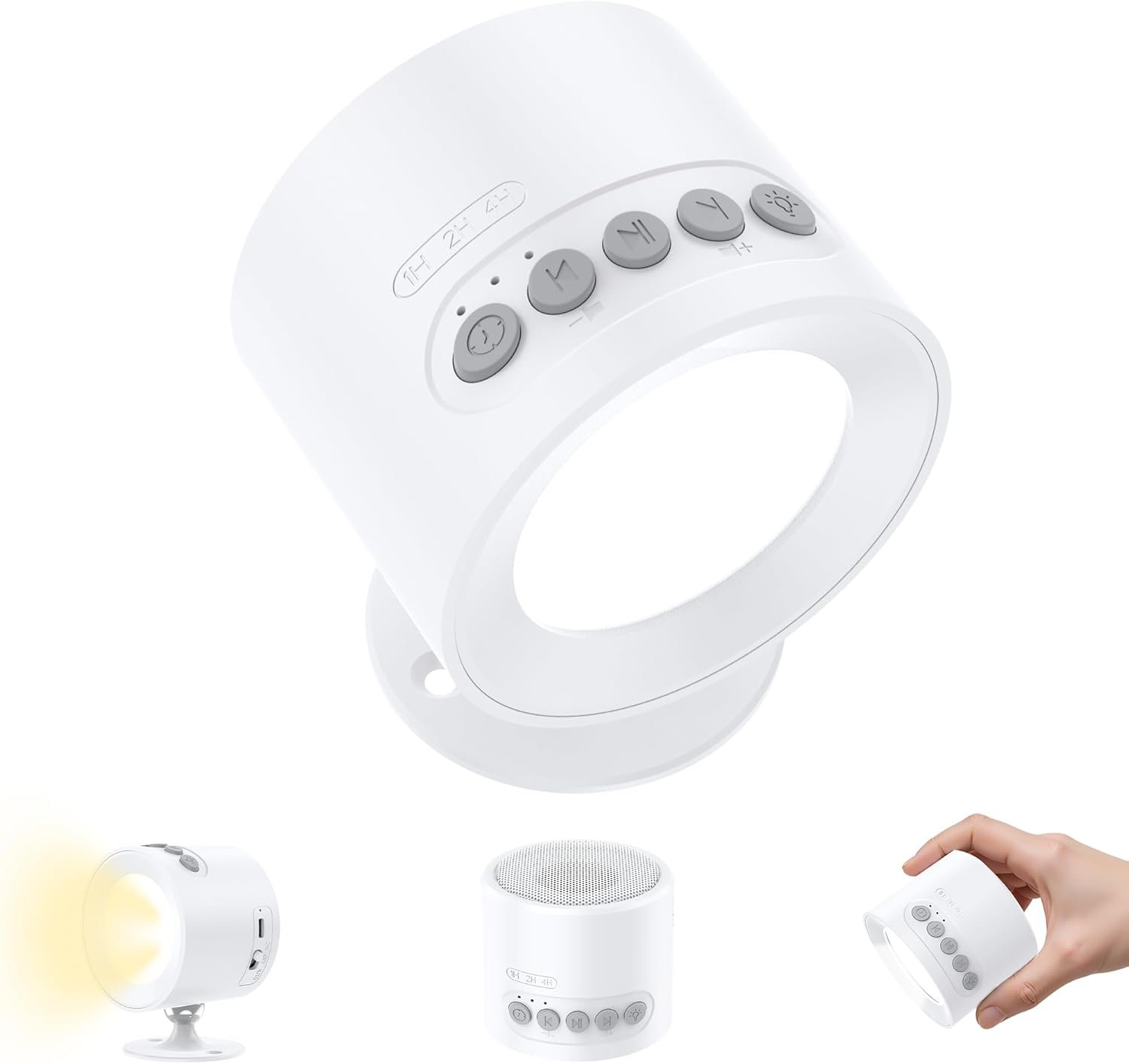 Wall Mounted Light White Noise Sound Machine for Noise Canceling- 30 Soothing Sounds, Motion Sensor & Timers, Sleep Baby Soother, Night Light, 2200mAh Rechargeable Wall Sconce Lamp for Bedroom Nursery