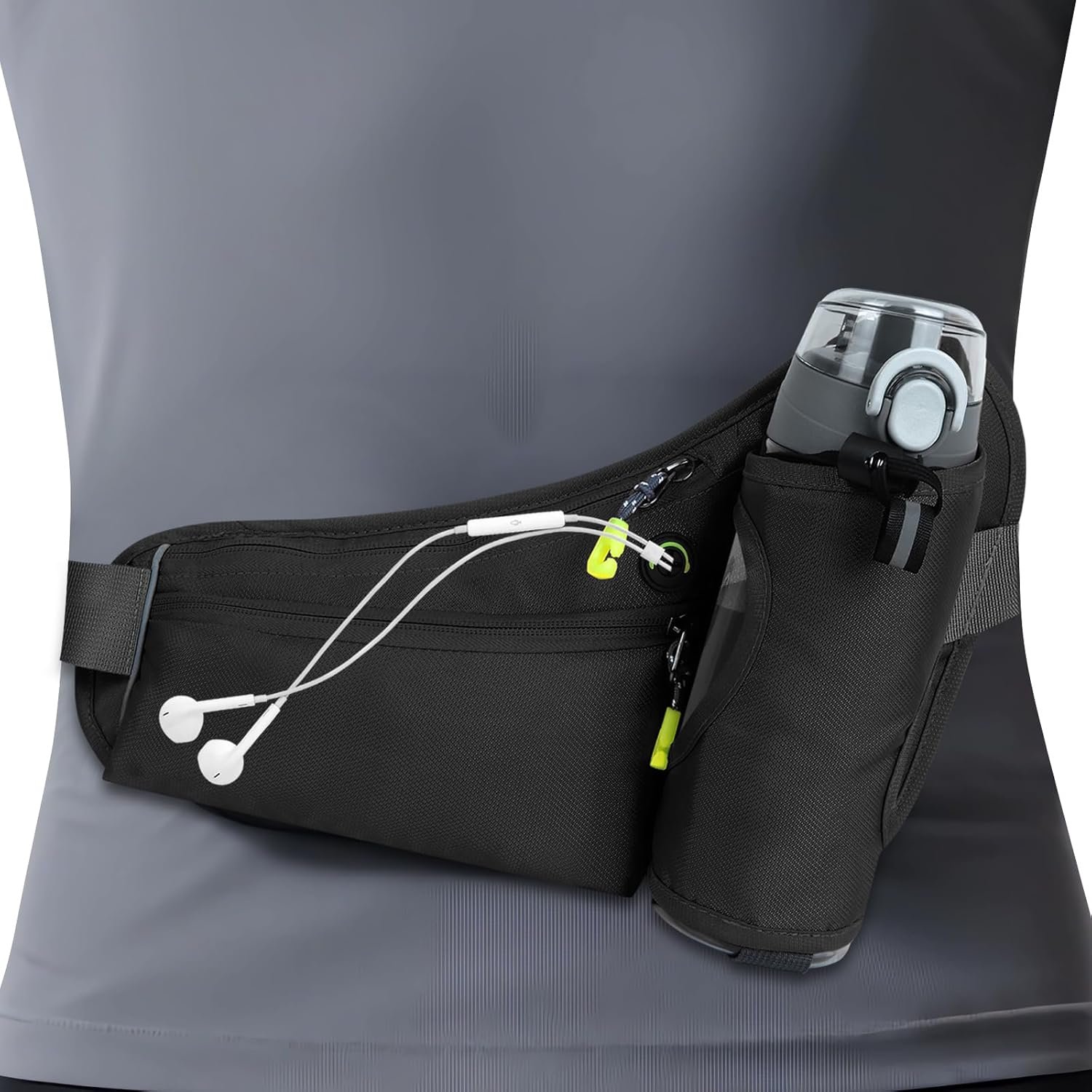 Hydration Belt,Running Water Bottle Belt for Women & Men – Hydration Fanny Pack with Water Bottle Holder for Hiking, Walking, Gym | Lightweight Waist Pack for Running, Fitness, Marathon Essentials