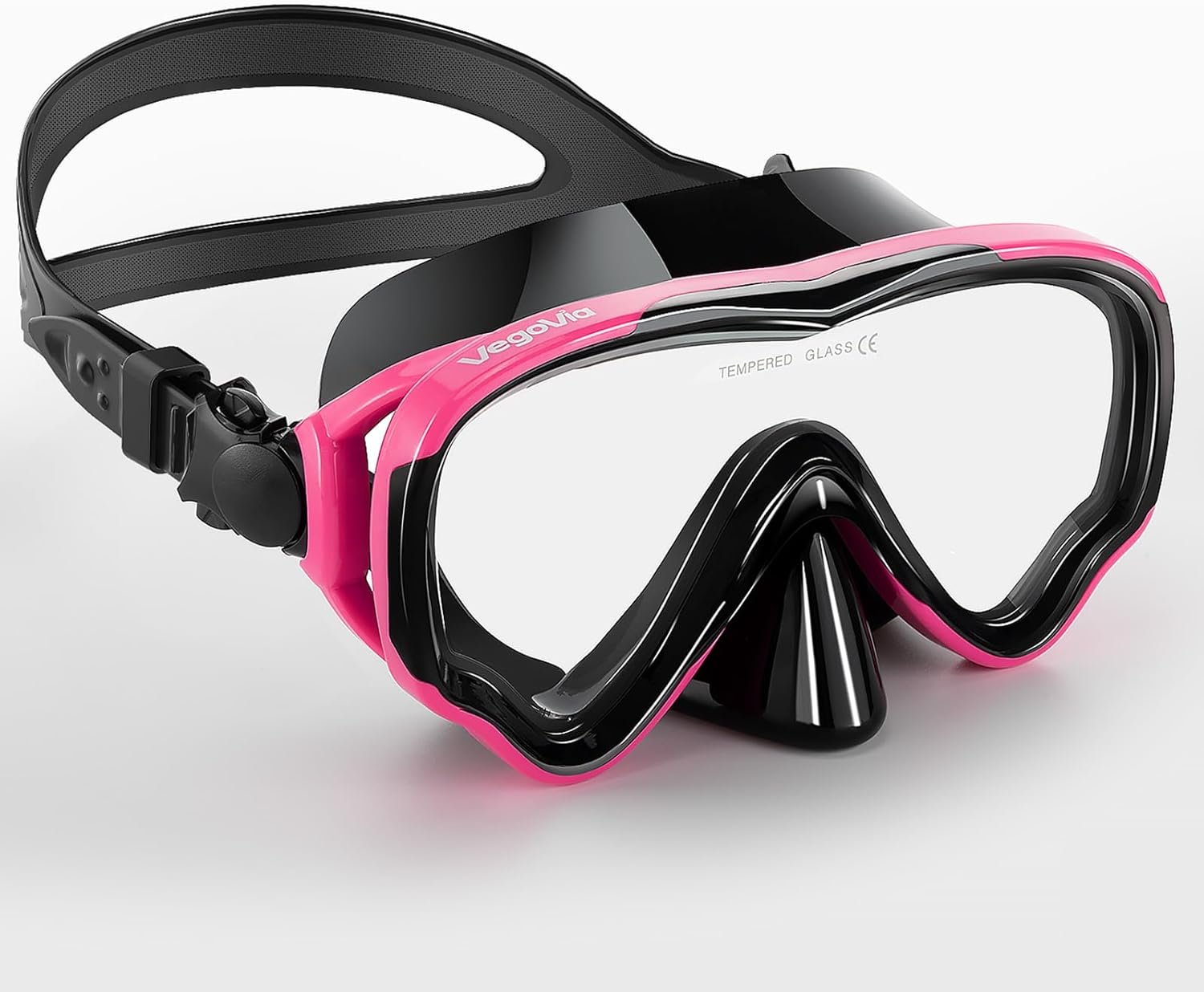 VegoVia Adult Swim Goggles with Nose Cover, 180° Clear Wide View No Leak Diving Mask Pool Goggles for Women Men Adult Youth