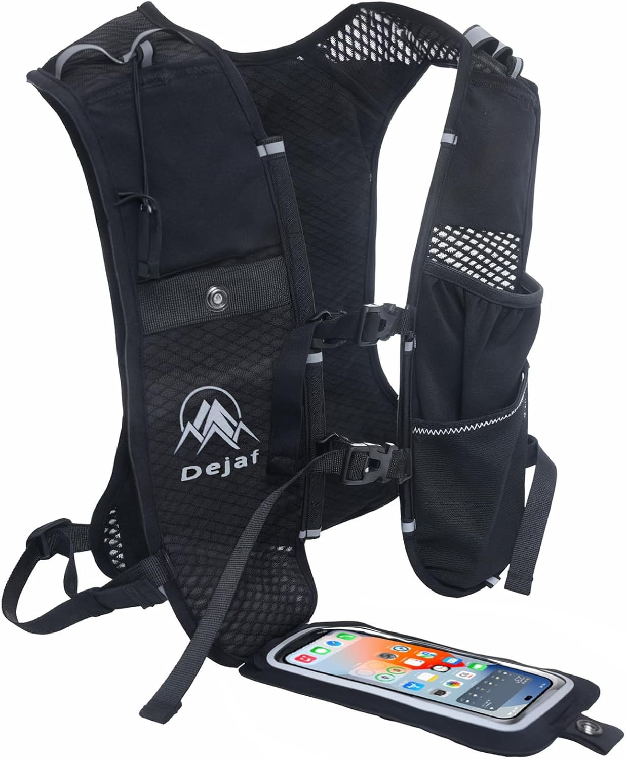 Running Vest for Women Men, Lightweight (194g/8 Bags) Hydration Backpack Phone Holder Vest for Hiking Trail Cycling Race Marathon Running Essentials