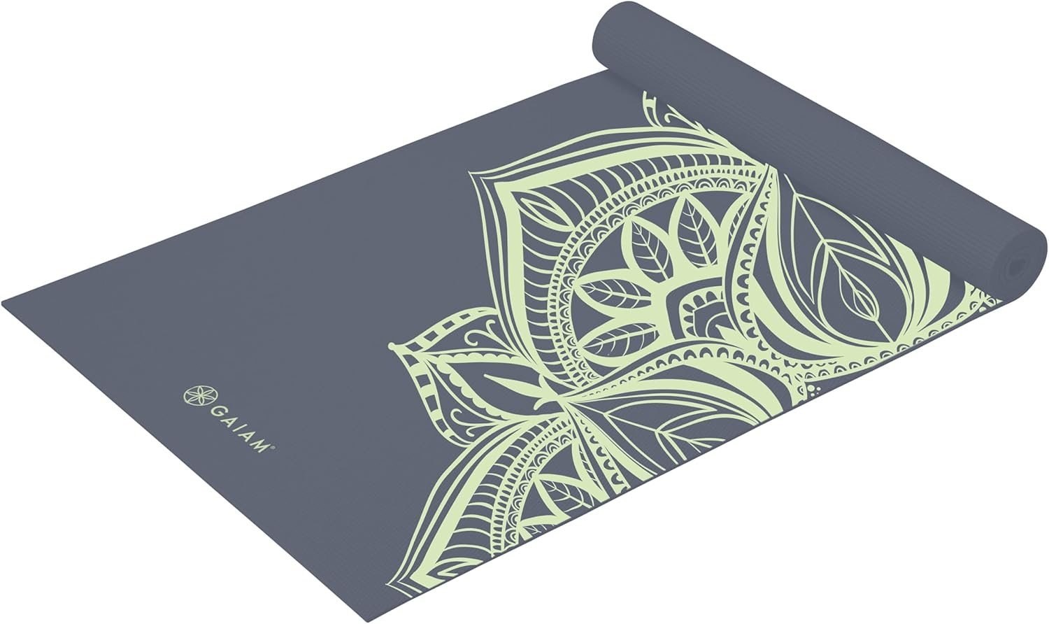 Gaiam Yoga Mat – Premium 5mm Print Thick Non Slip Exercise & Fitness Mat for All Types of Yoga, Pilates & Floor Workouts (68″ x 24″ x 5mm)