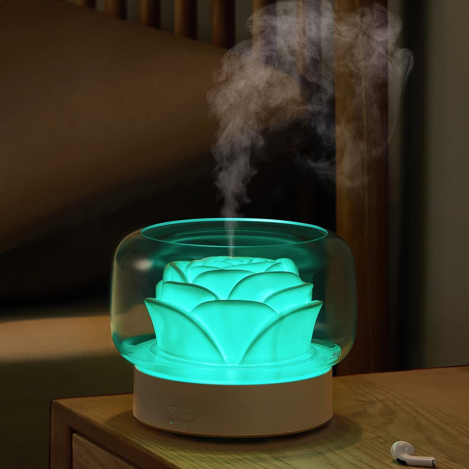 Diffusers for Essential Oils Large Room: SEVEYEE 500ml Aromatherapy Diffuser for Home Bedroom – Big Capacity Running 24 Hours Waterless Auto Off with 7 Colors Lights – White