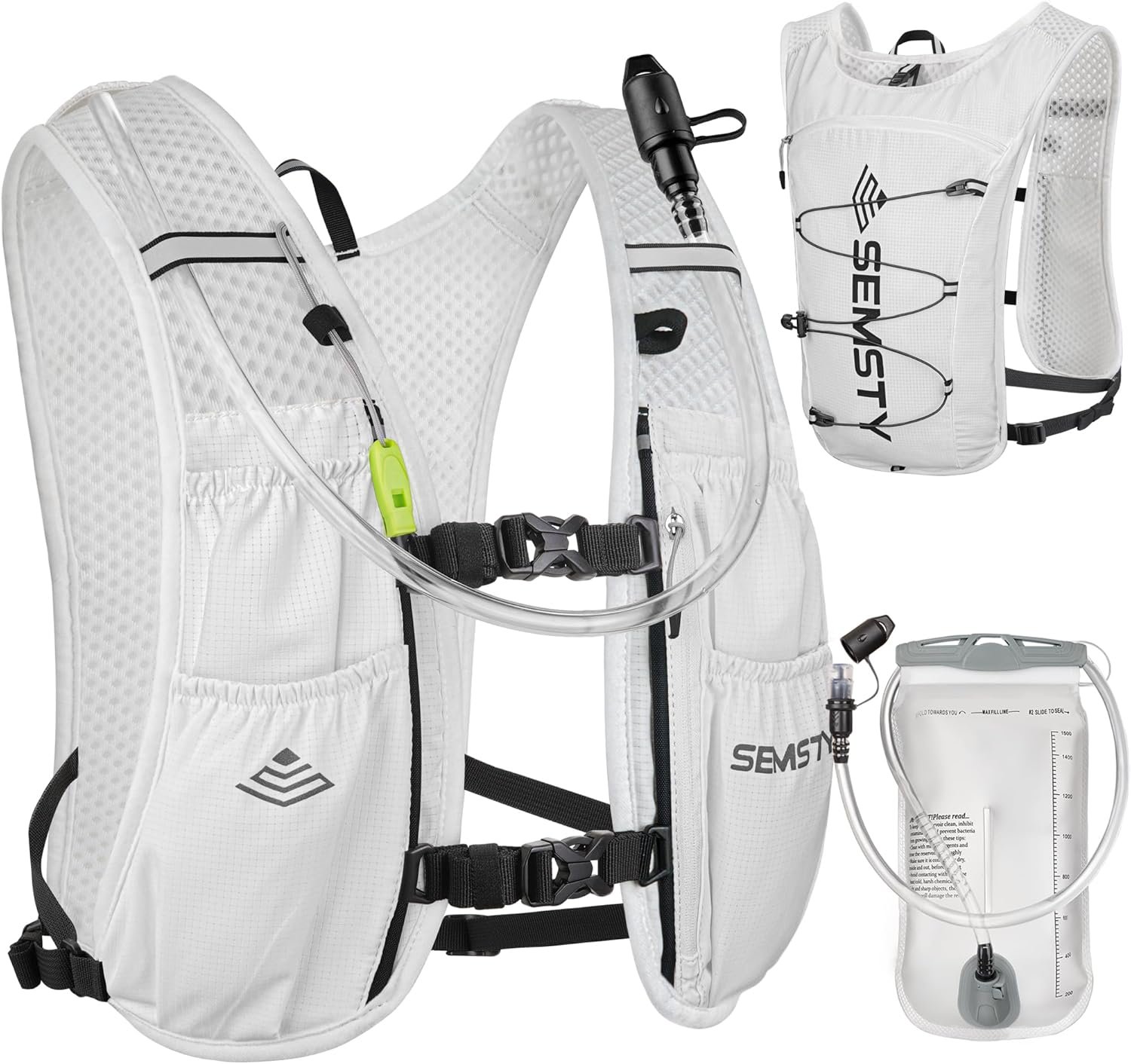 Running Hydration Vest 5L,Running Vest Pack with 1.5L Water Bladder,Lightweight Water Backpack for Hiking Running Cycling