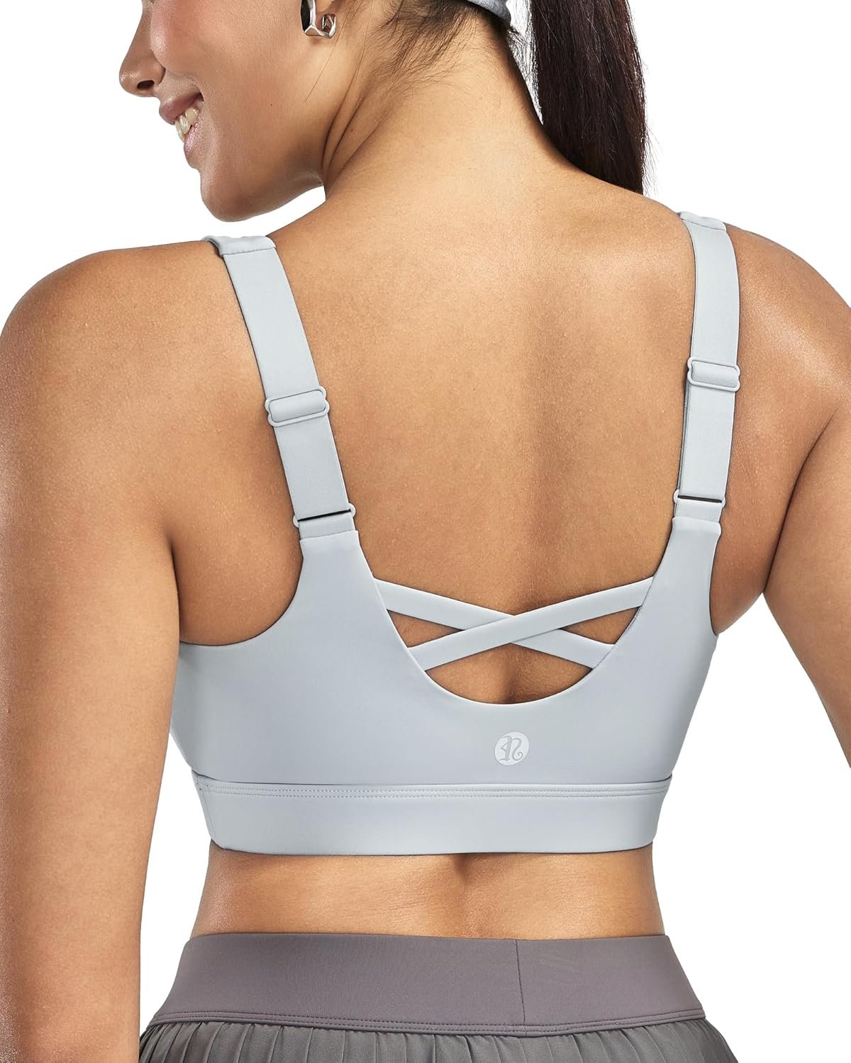 RUNNING GIRL Sports Bras for Women High Support, Adjustable Straps High Impact Sports Bras with Sewn in Pads Workout Bra