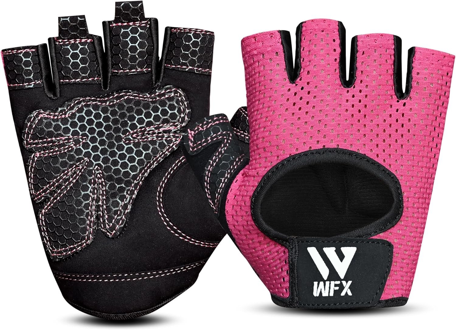 WFX Cycling Gloves Bike Gloves Mountain Road Bike Gloves Anti-Slip Shock-Absorbing Pad Breathable Half Finger Bicycle Biking Gloves for Men & Women