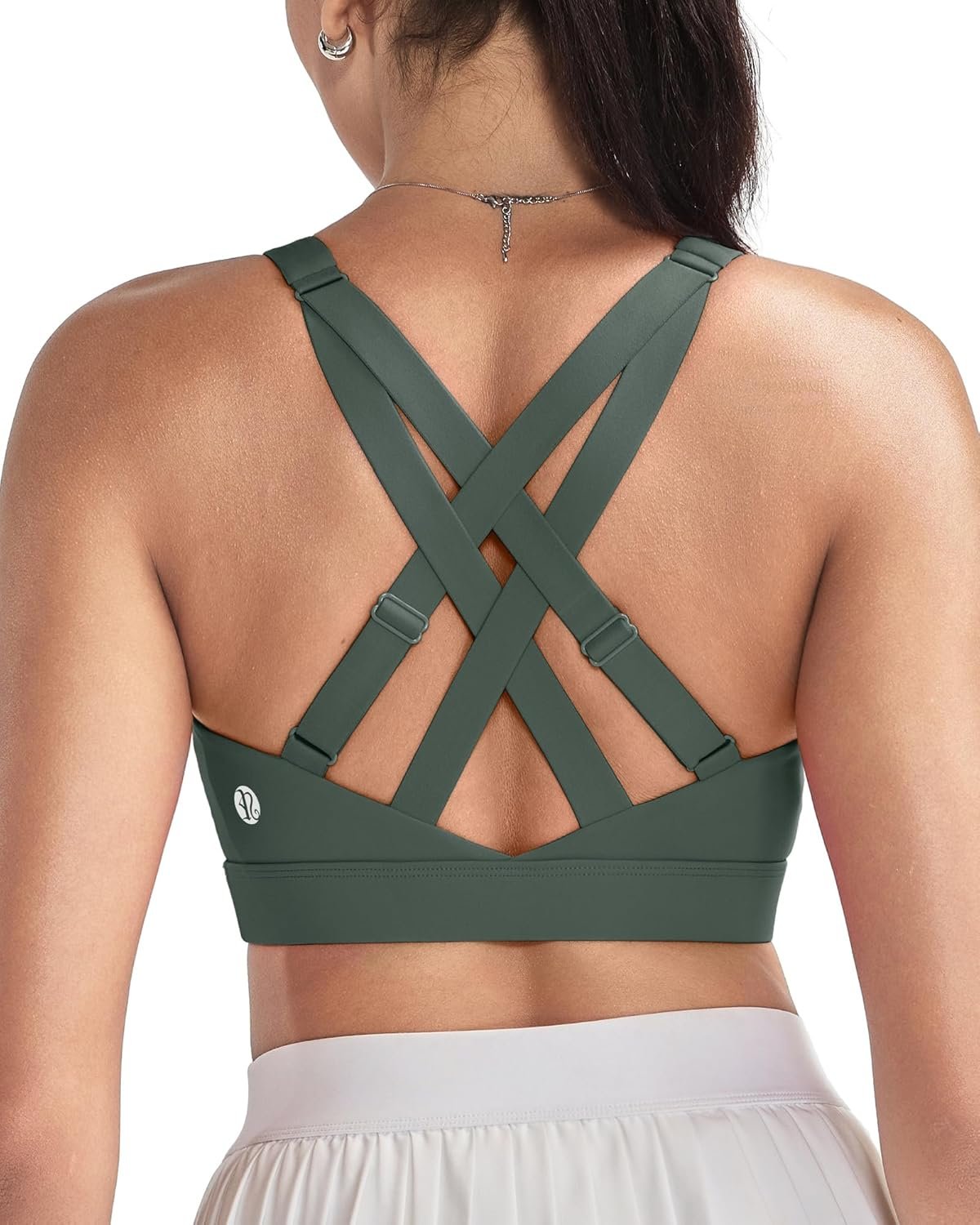 RUNNING GIRL High Impact Sports Bras for Women, High Support Running Adjustable Sports Bra Molded Cup Strappy Sports Bras