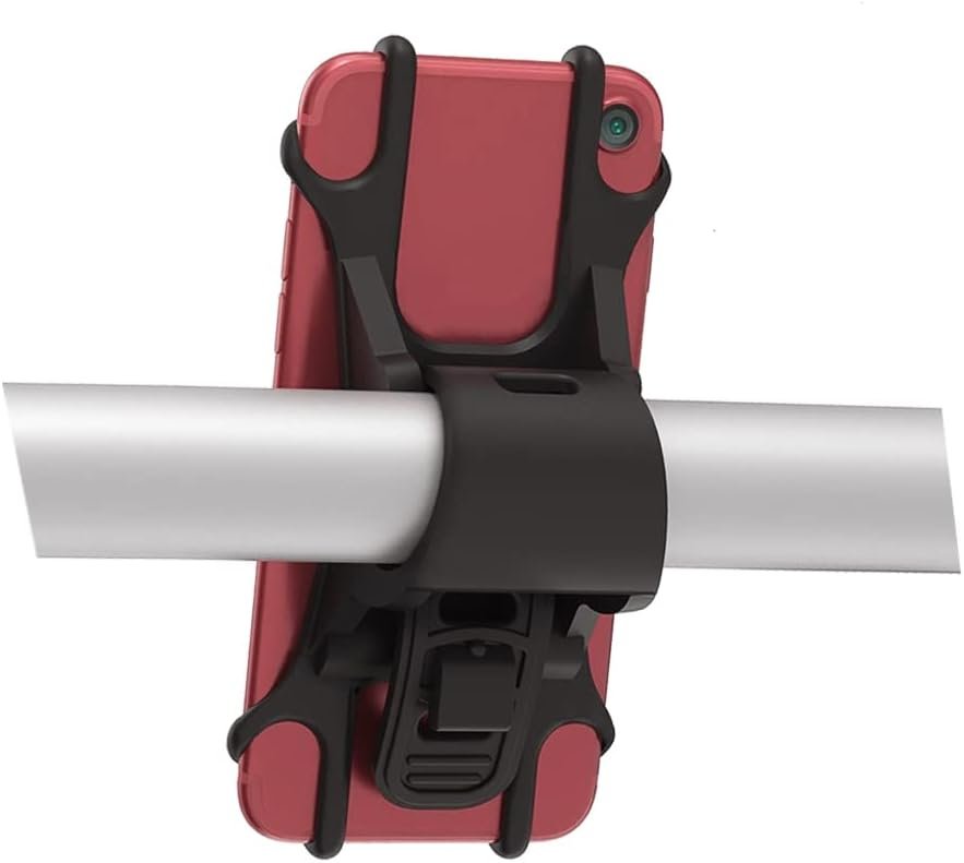 Bike Motorcycle Phone Mount GPS/Map/Music Made of Durable Non-Slip Silicone.Scooter Detachable Bike Phone Holder for Handlebars,Compatible with 99% iPhone 11-17, Samsung, 4.5″-6.9″ Phones