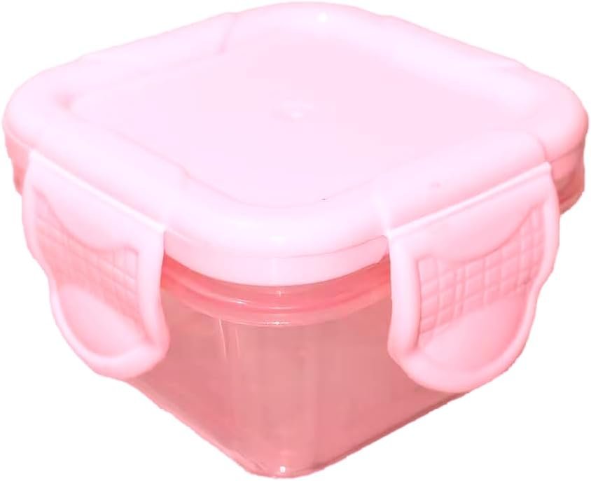 2 oz/60 ml Mini Food Container, BPA-Free, Leakproof, Freezer & Microwave Safe, Girly Pink