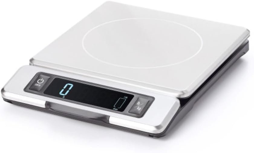 OXO Good Grips 11-Pound Stainless Steel Kitchen Scale with Pull-Out Display – Black