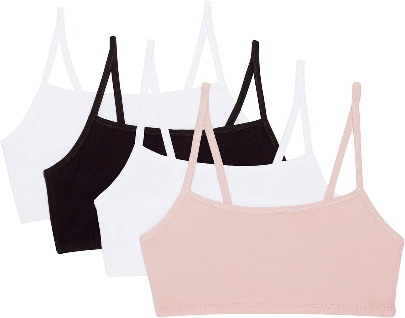 Fruit of the Loom Women’s Spaghetti Strap Cotton Sports Bra – All-Day Comfort & Easy Movement