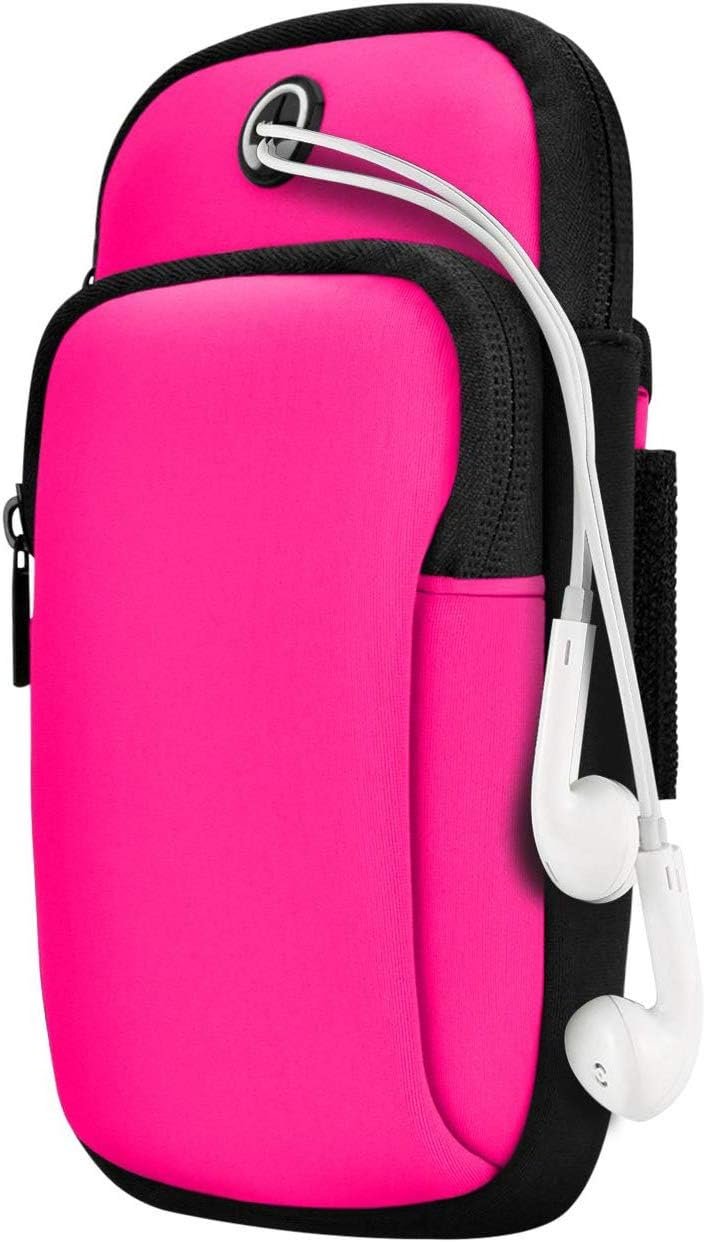 Armband Cell Phone Holder for Running Women,iPhone Armband 17 16 16e 15 14 13 12 11 Pro Max Xs Xr X Plus SE Mini,Samsung Galaxy S26 S25 S24 S23 S21 Ultra Note Key Pouch,Exercise Arm Bands Bag