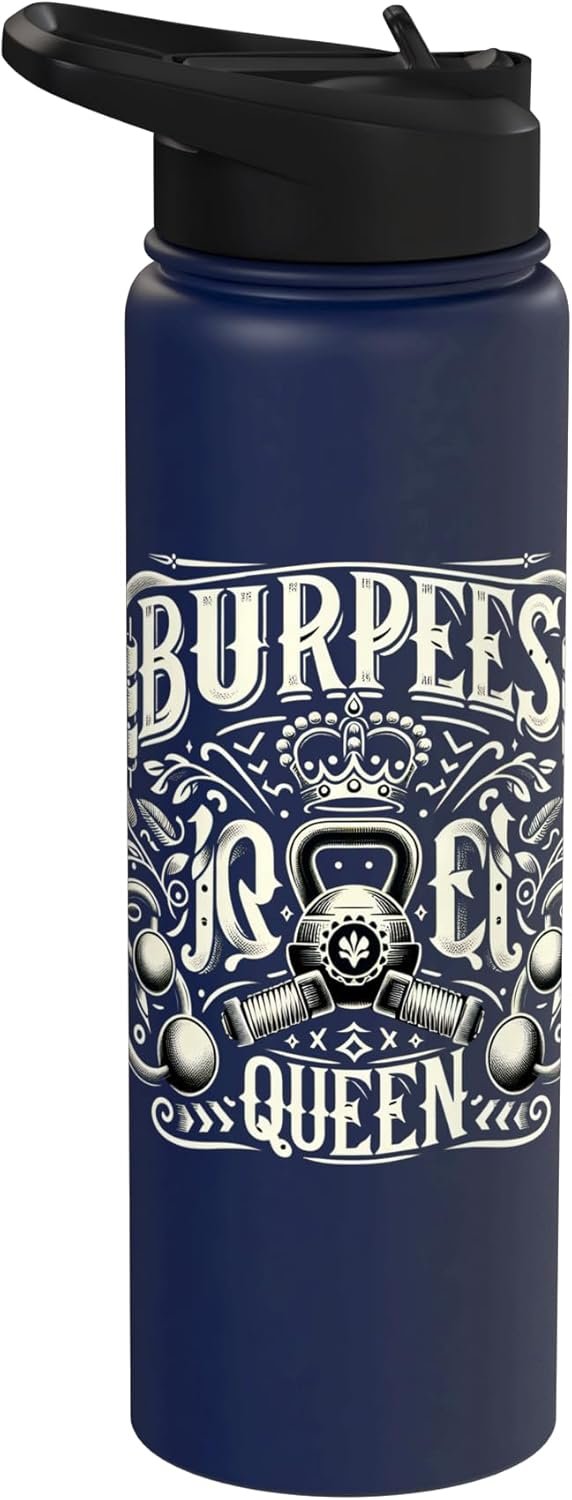Burpees Queen Fitness Workout Gym Healthy |||- Stainless Steel Insulated Water Bottle