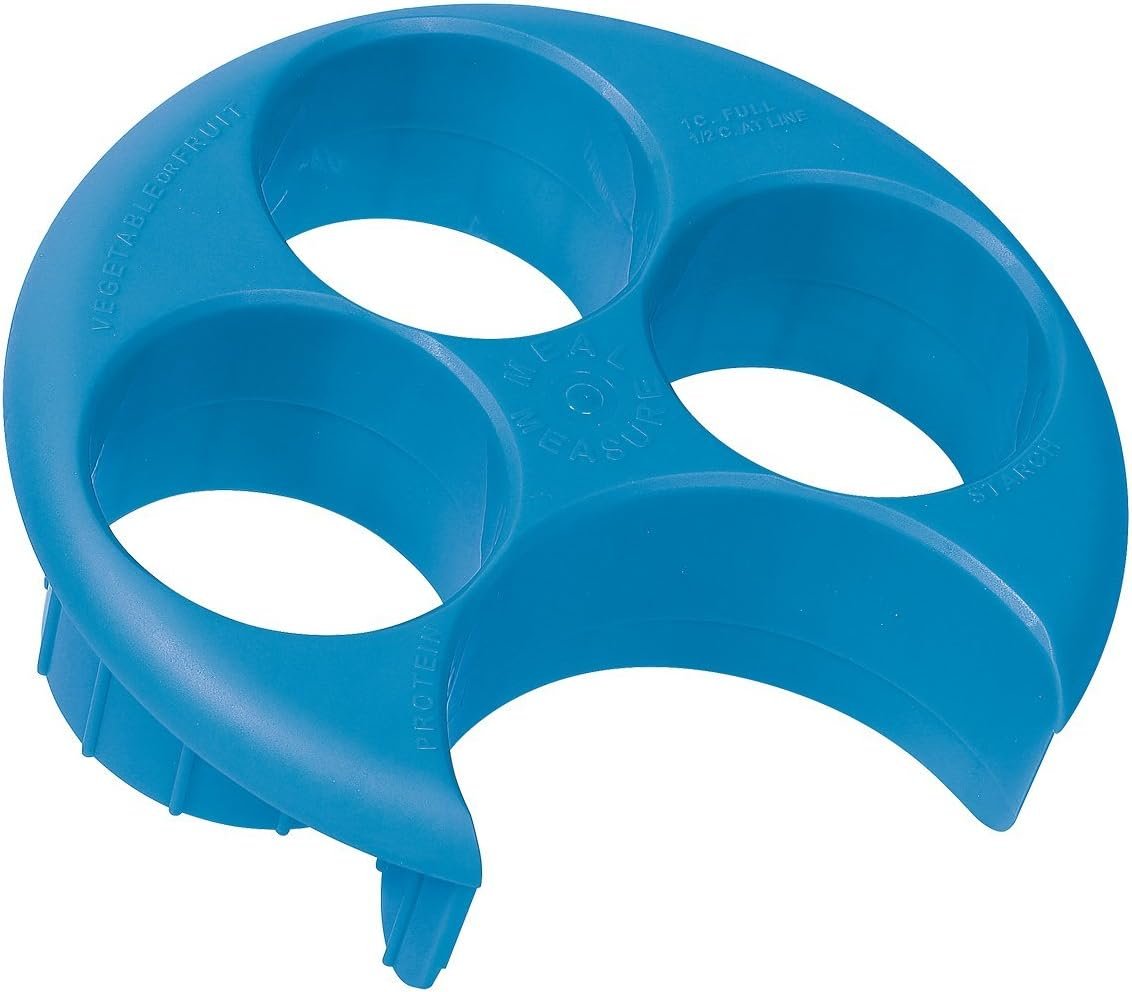 EZY DOSE Meal Measure Portion Control Plates | Container for Weight Loss or Diet Tools | Blue | Apothecary Products (66700)