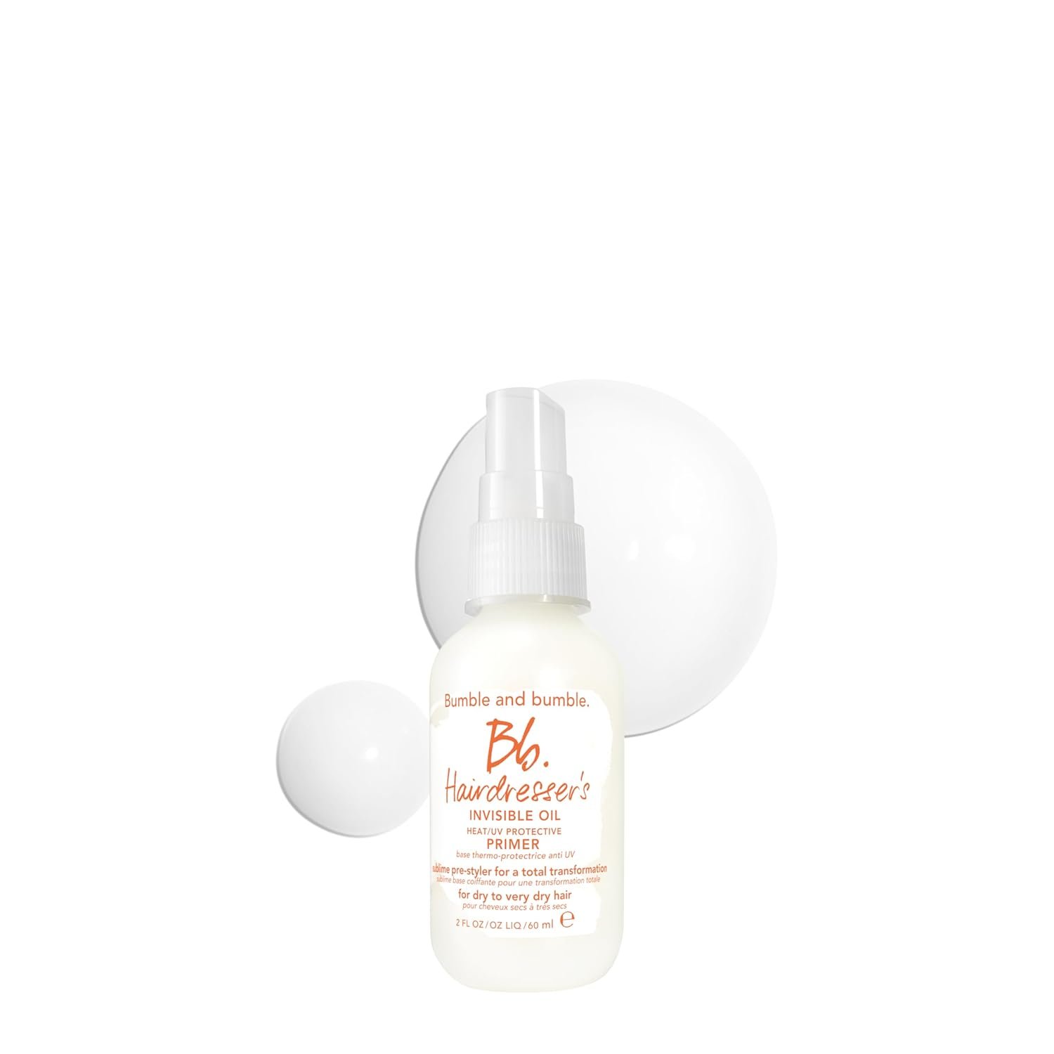 Bumble and bumble. Hairdresser’s Invisible Oil Heat/UV Protection Leave-In Conditioner Hair Primer | Hydrating, Anti Frizz, Color Safe | All Hair Types and Textures | With Argan + Coconut Oil