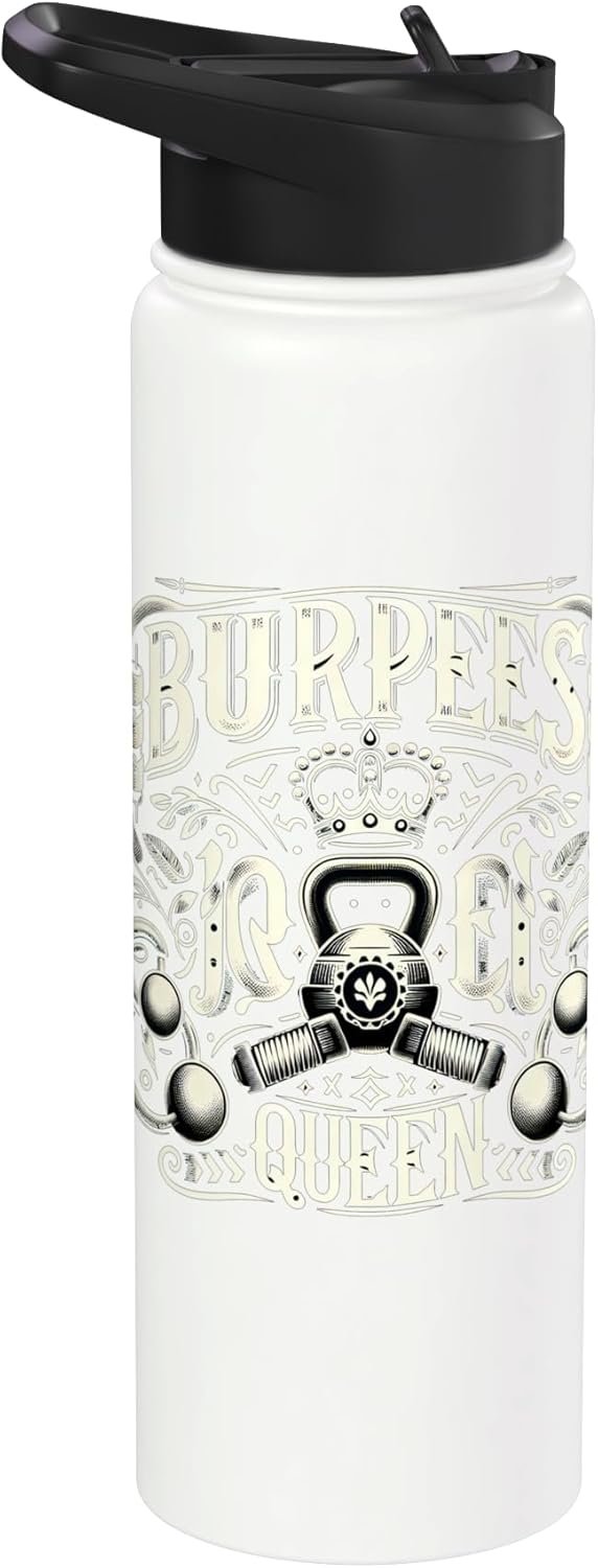 Burpees Queen Fitness Workout Gym Healthy |||- Stainless Steel Insulated Water Bottle