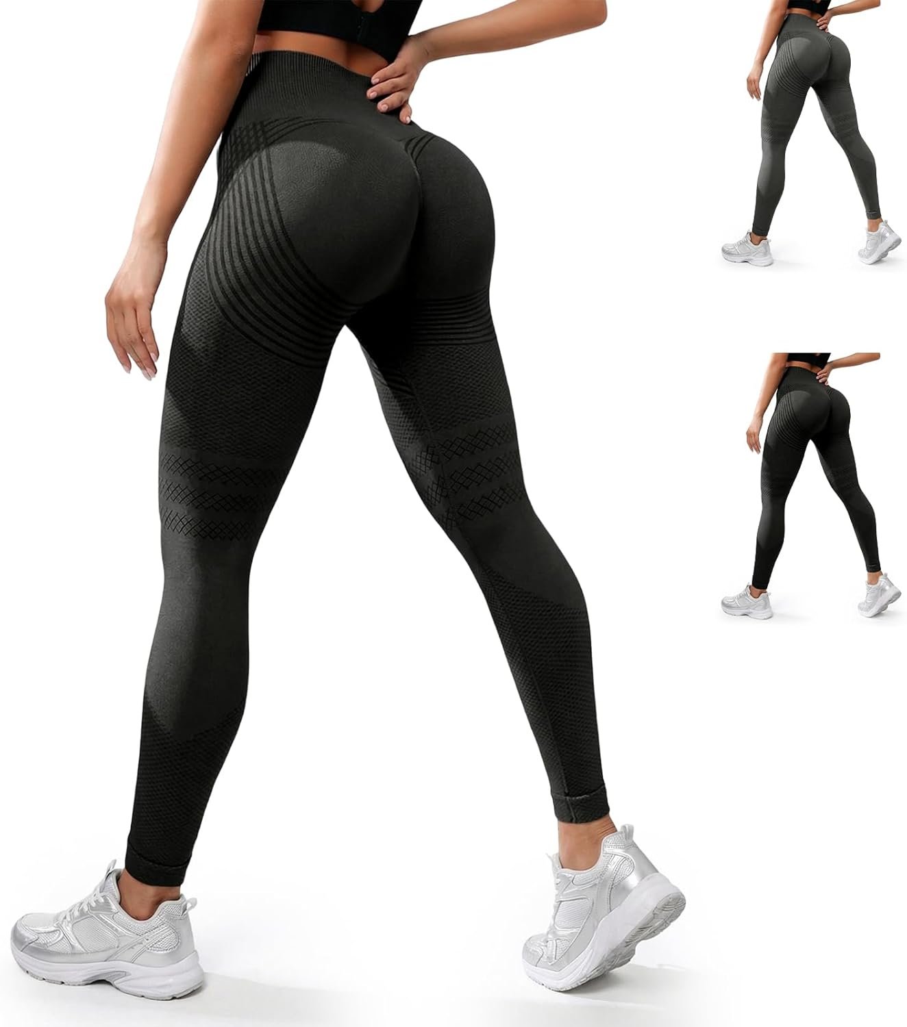 Anti Cellulite Leggings,3D Leggings Cellulite Compression,Resistance Band Legging for Women Tummy Control Butt Yoga Pants