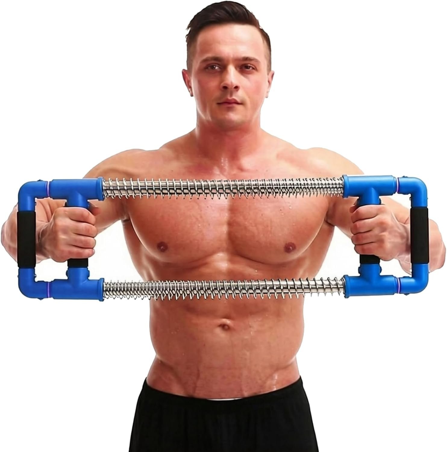GOFITNESS Push Down Bar Chest Trainer – Home Workout Equipment for Chest, Arm, Shoulder, Abs and Back – Chest Exerciser Home Gym Strength Trainer