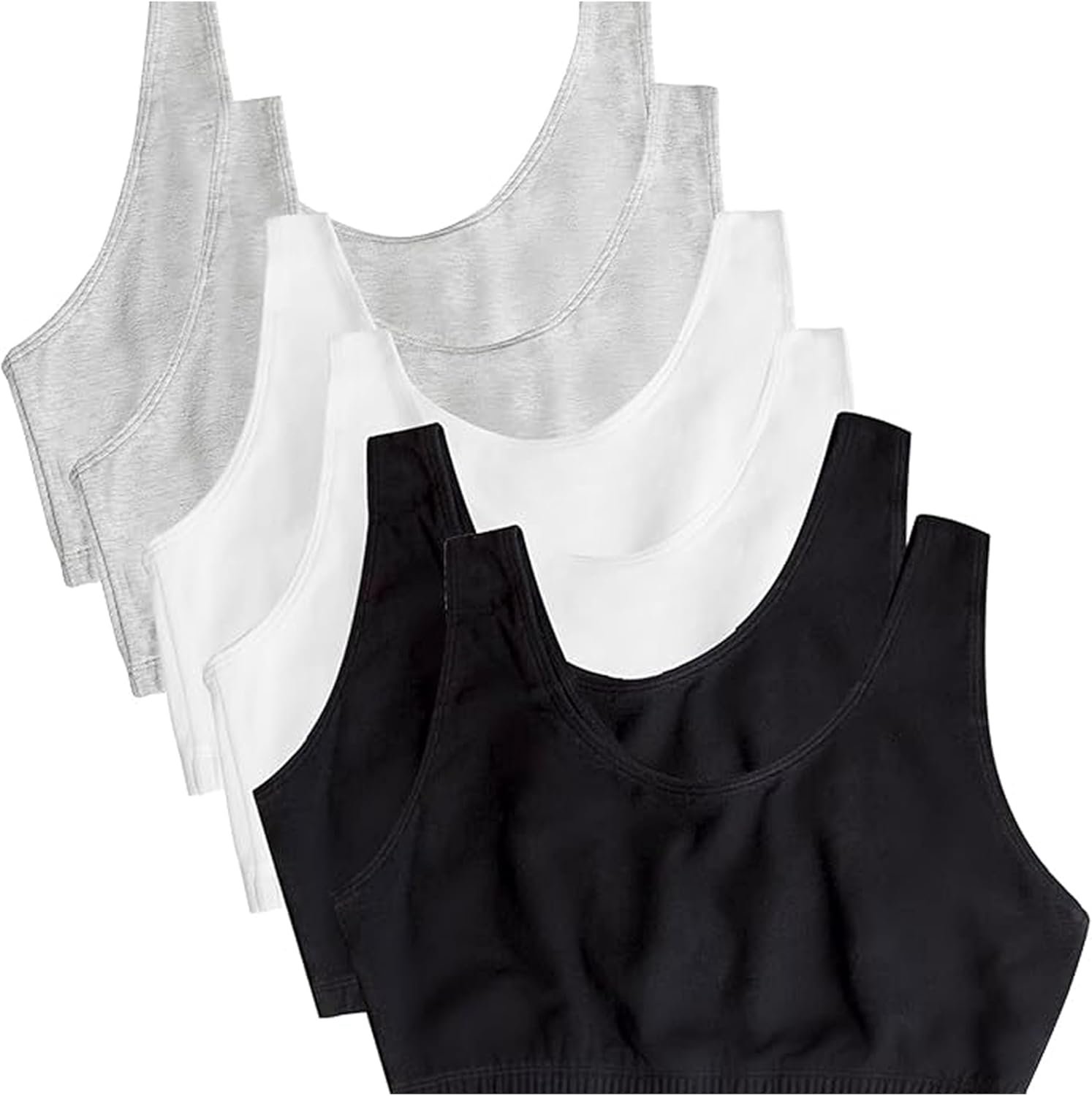 Fruit of the Loom Women’s Built Up Tank Style Sports Bra Value Pack