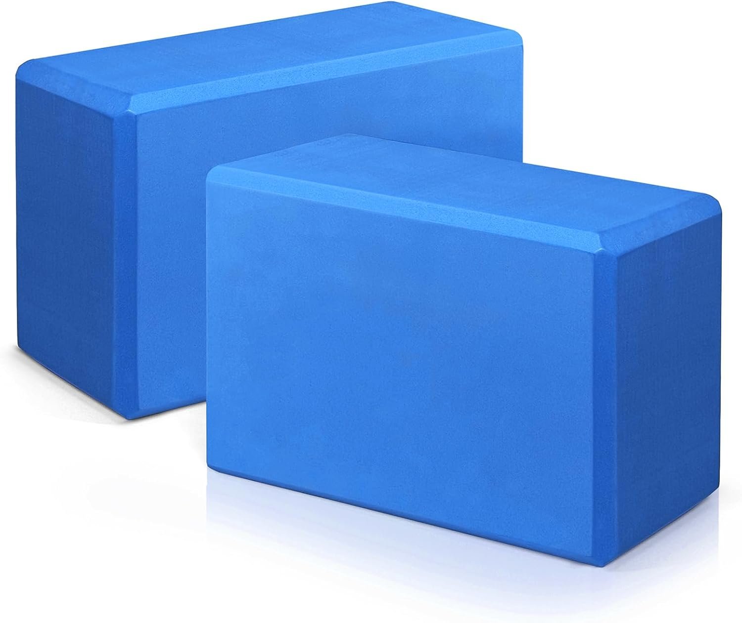 Yoga Blocks 2 Pack, 9″x6″x3″ High-Density EVA Foam Yoga Block, Non-Slip Yoga Blocks for Yoga, Pilates Meditation, Stretching and Toning, Supportive, Latex-Free