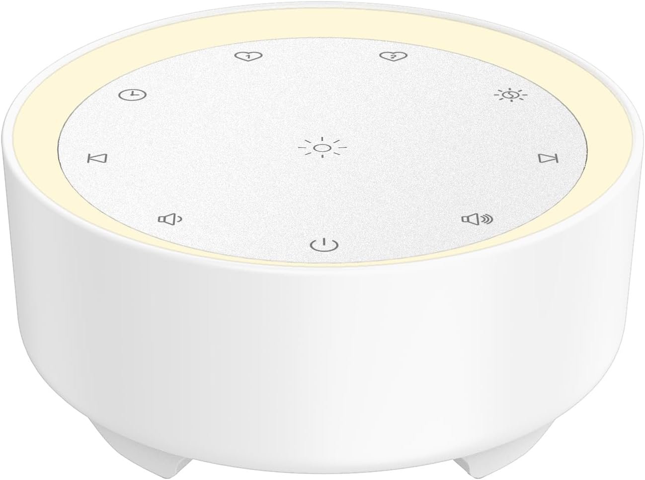 Kipcush White Noise Machine for Sleeping, 20 Soothing Sounds Including White Pink Brown Noise, Fan and Nature, Custom Shortcut Buttons, Dimmable Night Light, 8 Hour Timer, USB Powered