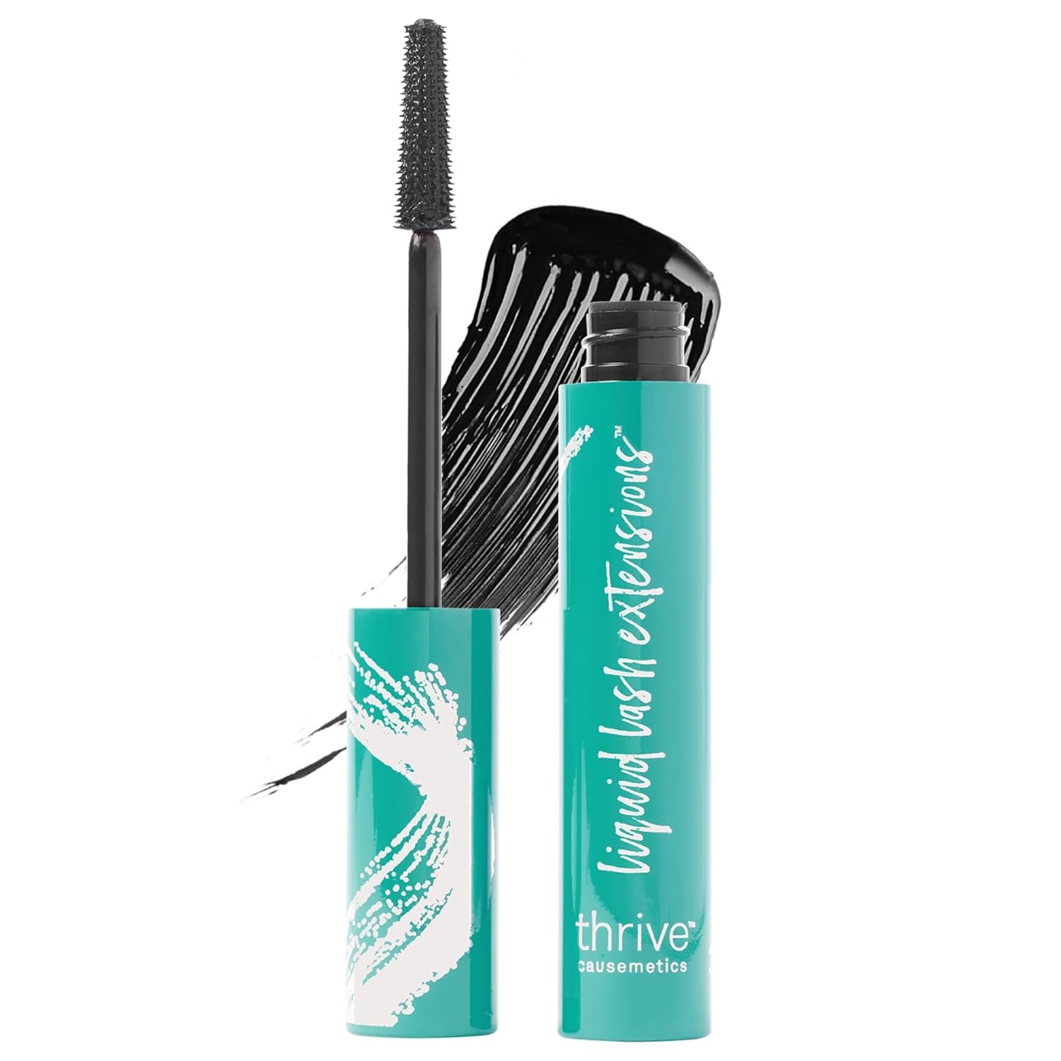 Thrive Causemetics Thrive Mascara, Liquid Lash Extensions Mascara, Tubing Mascara Lengthening, Volumizing & Curling, Smudge Proof, Washable, No Clumping or Flaking, Vegan, Brynn (Rich Black)