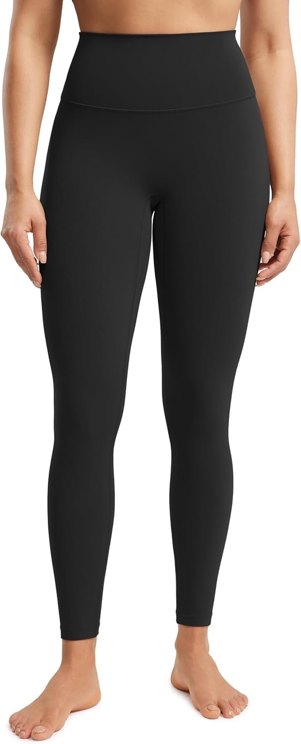 POSHDIVAH Creamluxe No Front Seam Yoga Leggings 25″ Seamless High Waisted Workout Lounge Pants Pilates Gym Womens Tights