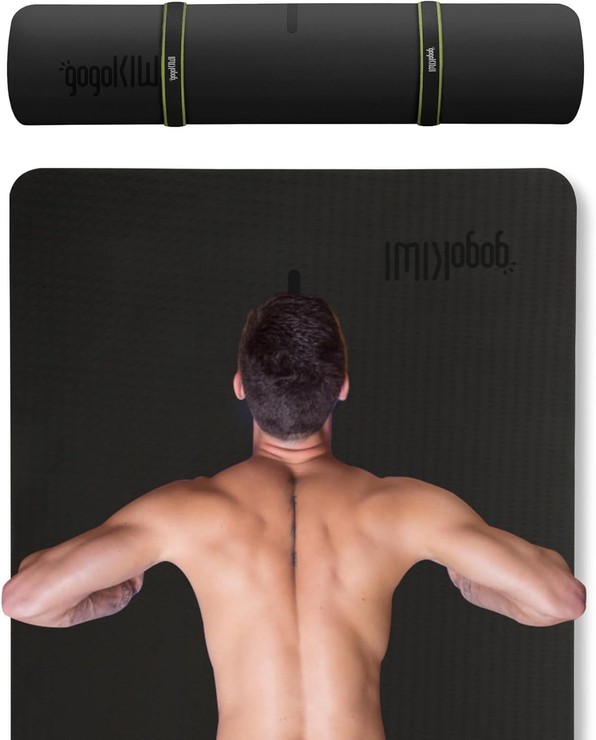 Gogokiwi Extra Wide Yoga Mat for Men Women (72″L x 36″W) Non Slip Fitness & Exercise Mat with Alignment Marks for Yoga, Pilates, Floor Workouts