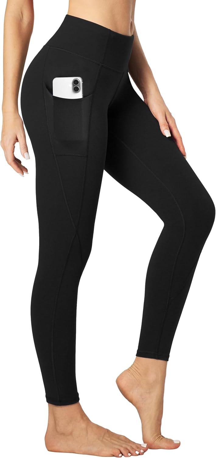 Heathyoga Leggings with Pockets for Women Tummy Control High Waisted Yoga Pants Women Compression Workout Leggings