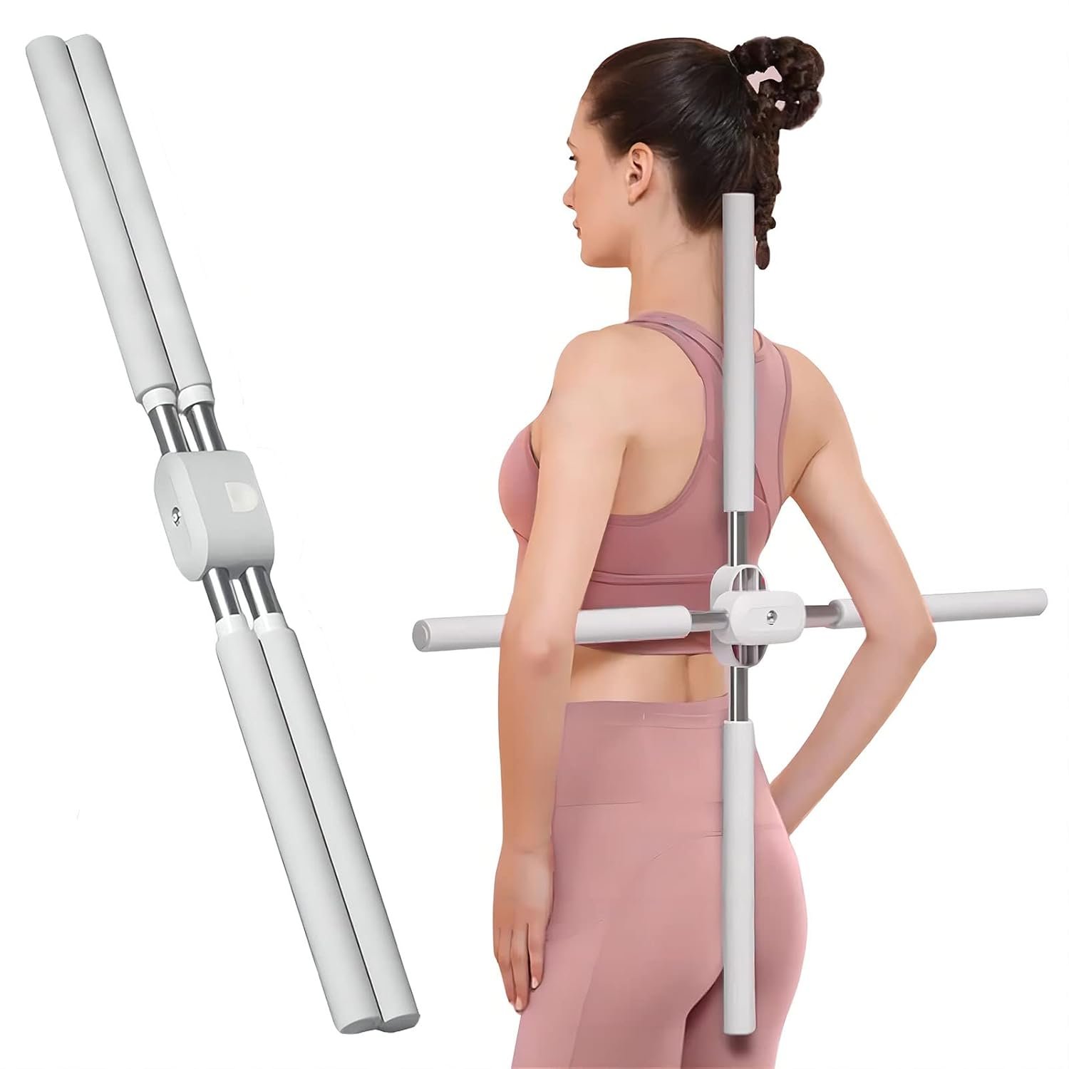 Back Brace and Posture Corrector for Women and Men, Adjustable And Lightweight Posture Corrector Back Support, Scoliosis and Hunchback Correction, Relief Back Pain, Yoga Stick Stretching Tool