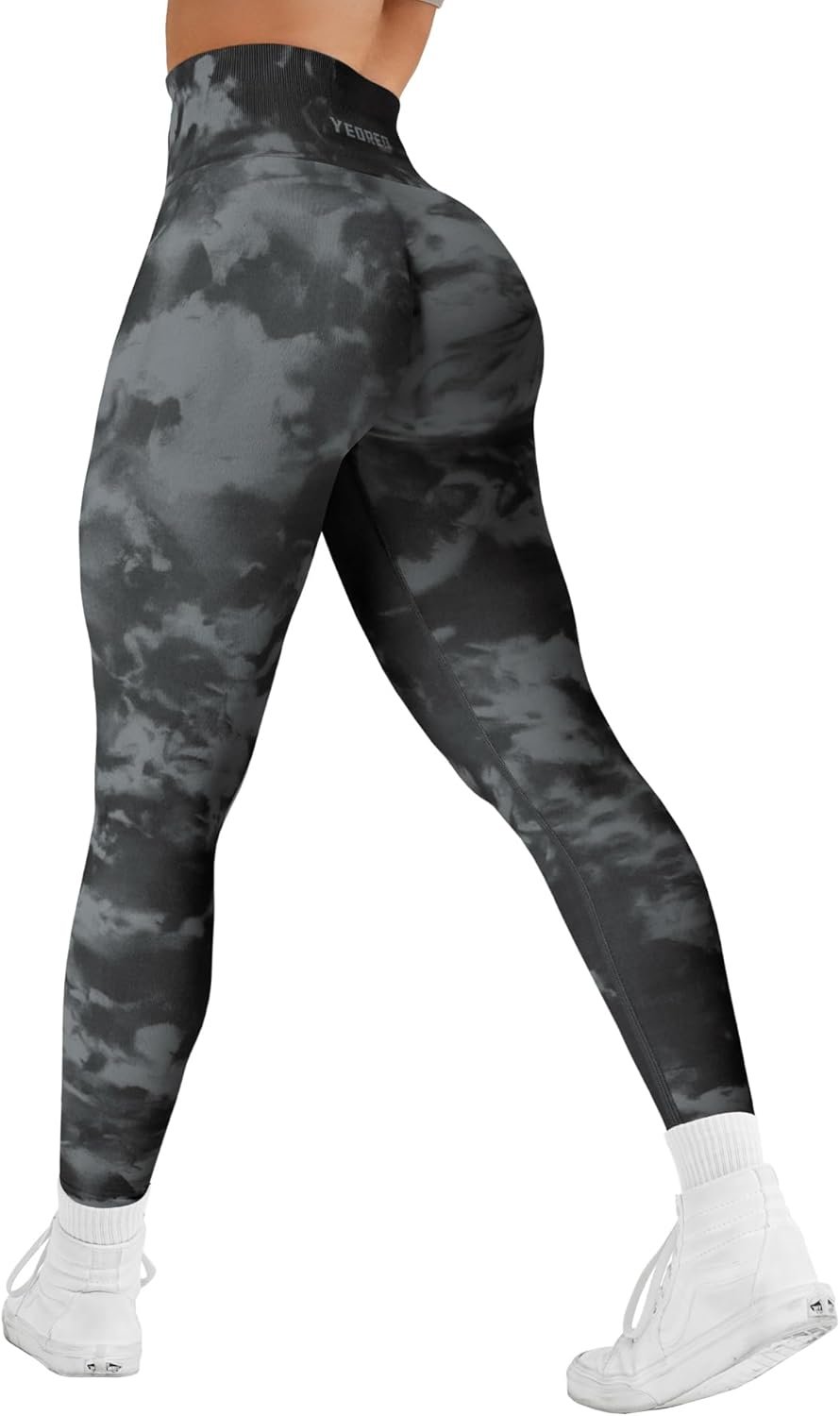 YEOREO Workout Leggings for Women Jada Scrunch Butt Lifting Leggings Seamless Screen Print Gym Yoga Pants