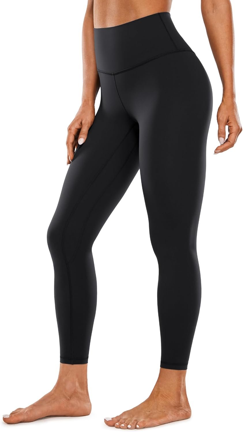 CRZ YOGA Brushed Naked Feeling Workout Leggings 25″ – High Waisted Gym Compression Tummy Control Womens Yoga Pants
