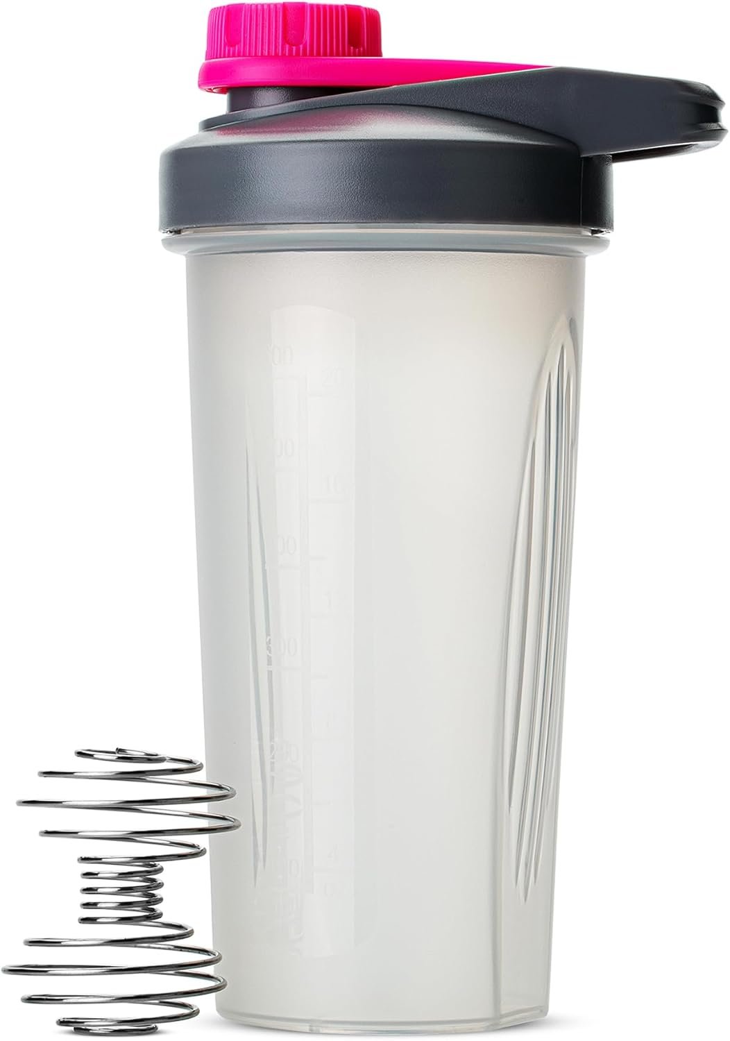 Mr. Pen Shaker Bottles for Protein Mixes – 28 oz, Gray & Pink Protein Shaker with Wire Whisk Ball