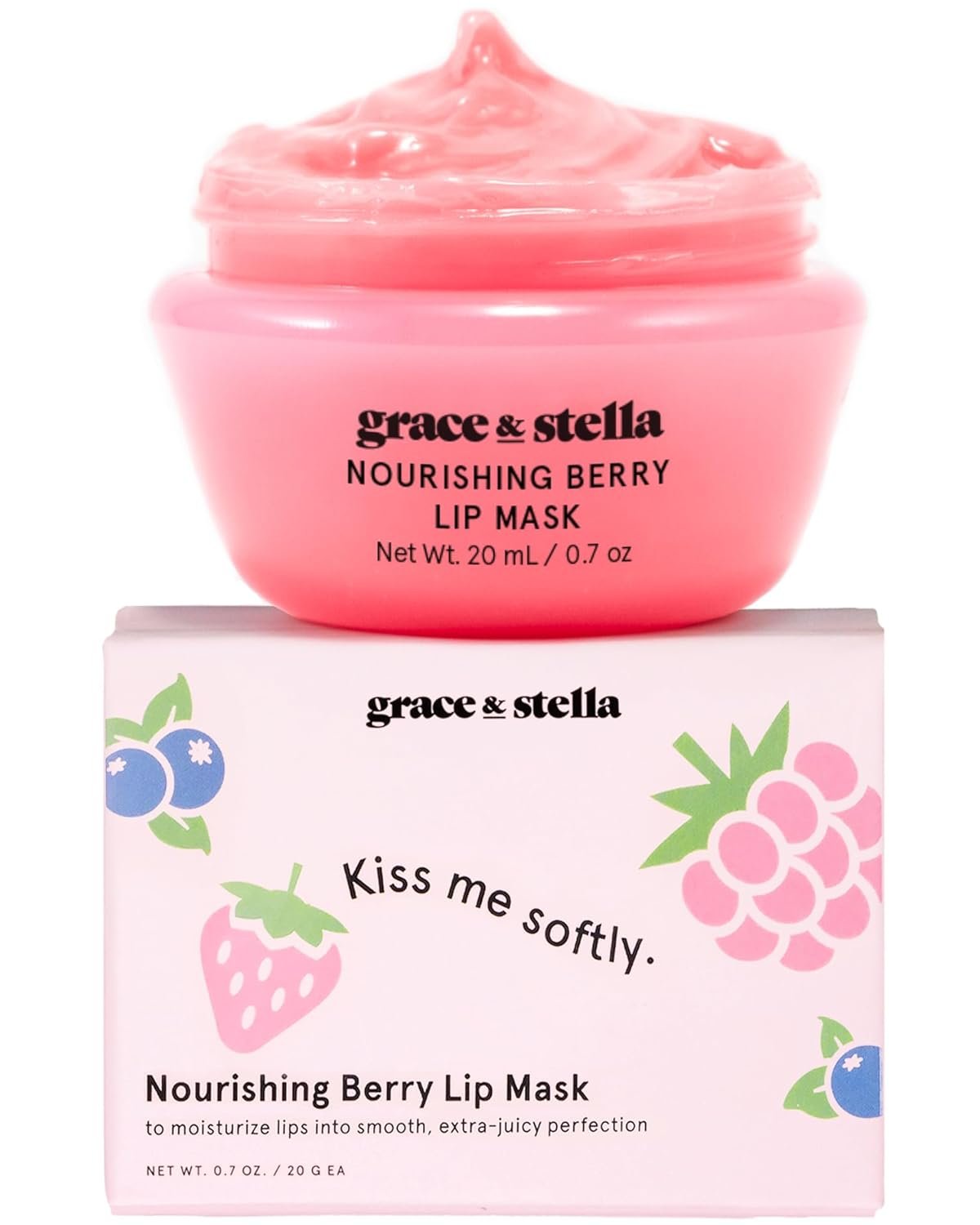 grace & stella Award Winning Lip Butter – Hydrating Lip Balm – Nourishing Lip Mask (1-pack) Travel Essentials, Travel Size Toiletries, Birthday Gifts for Women & Teens – Overnight Lip Repair – Vegan