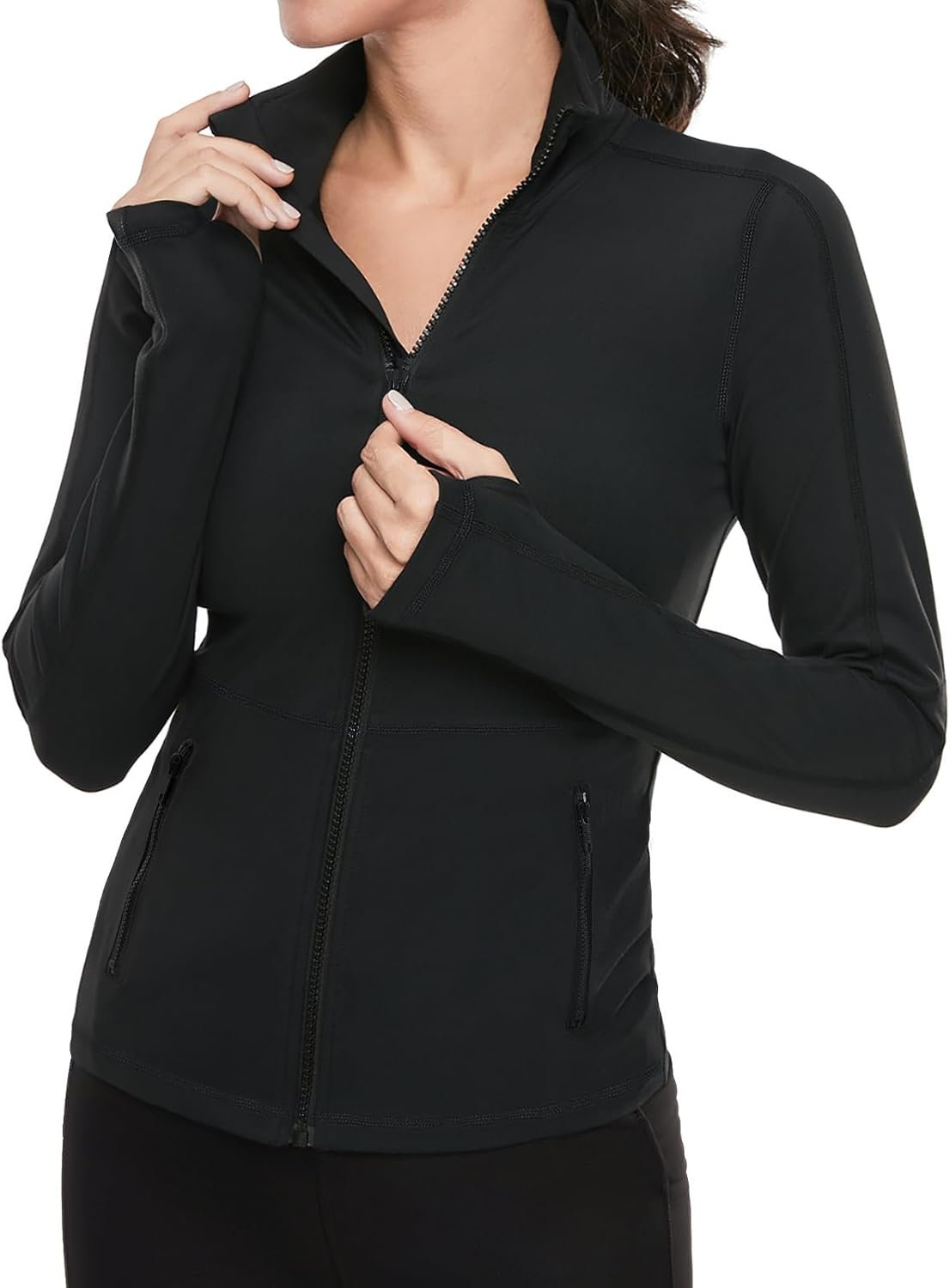 VUTRU Women’s Workout Yoga Jacket Full Zip Running Athletic Track Jacket