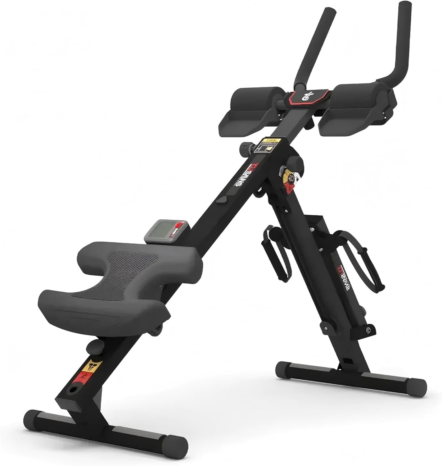 TOUSAINS 3 in 1 Adjustable AB Machine for Stomach Workout with 3 Heights, Foldable Rowing Machine for Home Gym with Comfortable Seat & LCD Display 265lbs Weight Capacity