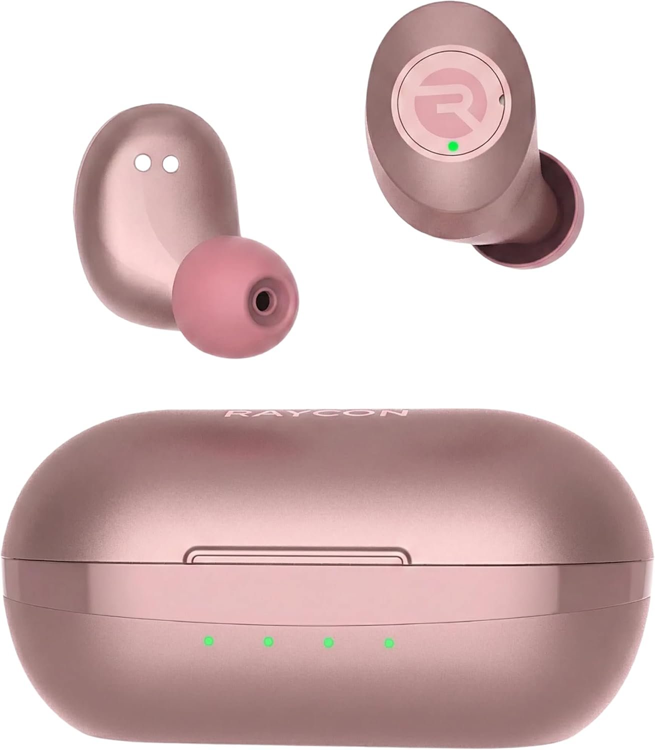 Raycon Everyday Classic Bluetooth Wireless Earbuds + Microphone with Active Noise Canceling, Sweat & Water-Resistant Earphones, Ear Buds Wireless Bluetooth Up to 32 Hours Playtime (Rose Gold)
