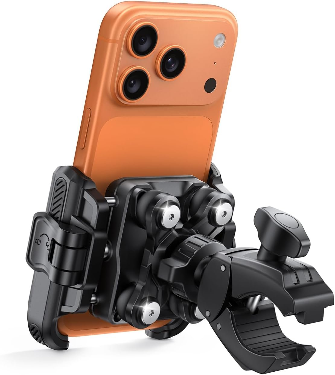 Lamicall Motorcycle Bike Phone Mount – [Upgrade Vibration Dampener] [Camera Friendly] Bike Phone Holder Handlebar Clamp, Bicycle Cell Phone Mount, iPhone 17 16 Pro Max, Galaxy S25 Ultra, 6-7.2″ Phones