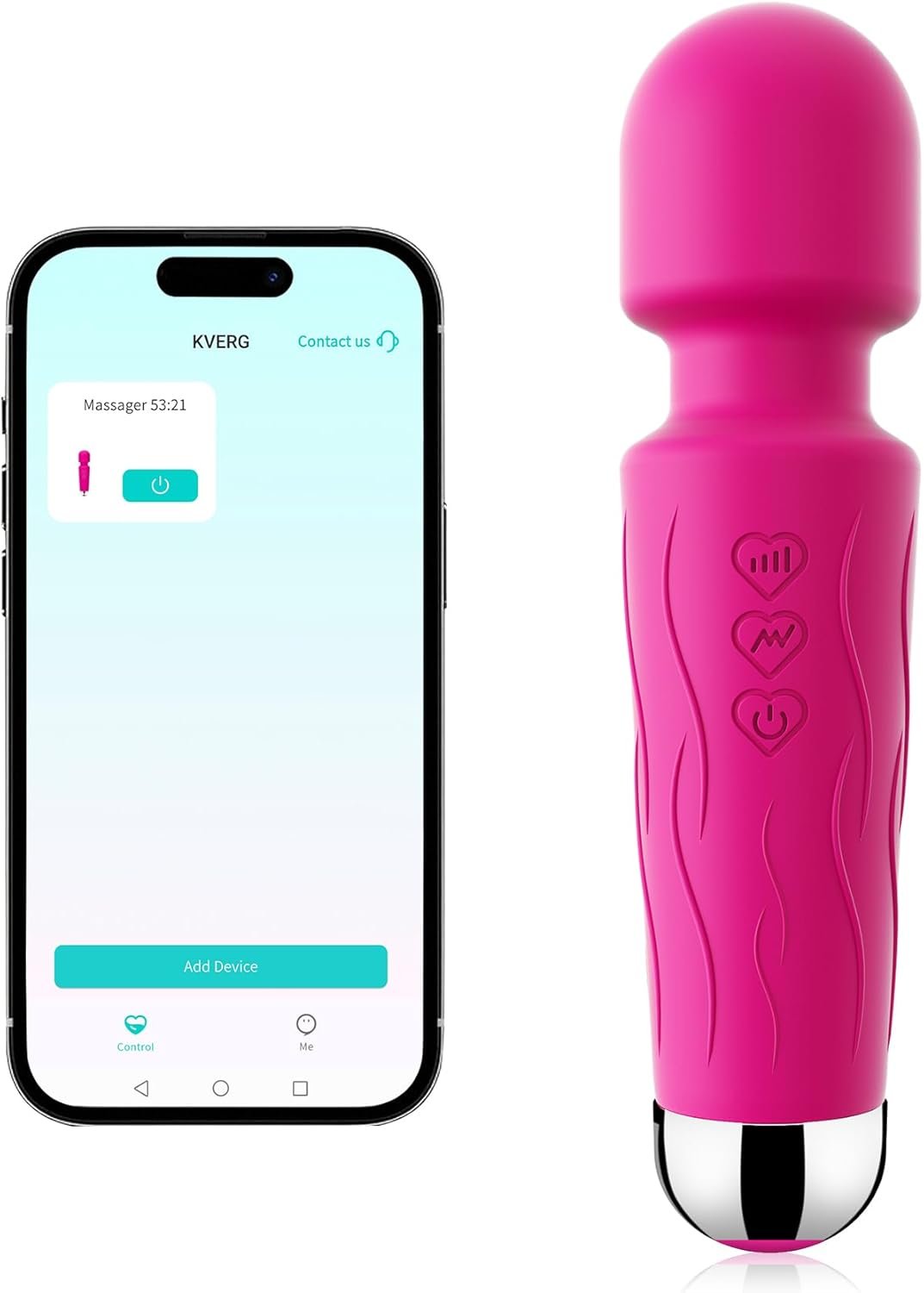 Kverg Handheld Personal Small Massage Gun for Women, Neck Massager for Office, Deep Tissue Massager Remote Control Cordless,Home Use, Gift for Women Lemon Red