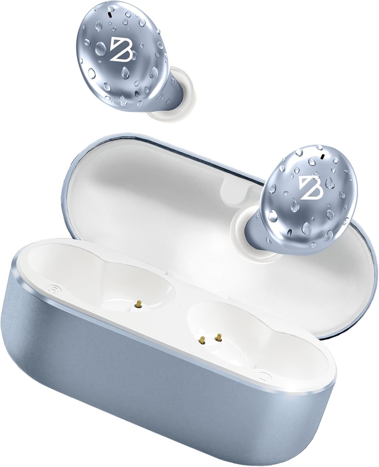 Back Bay Audio Tempo 30 Wireless Earbuds for Small Ears – Award-Winning Sound, Sweatproof Bluetooth Earbuds, Tech Fitness Gifts for Men, Comfortable Bluetooth Ear Buds for Women – Ice Blue