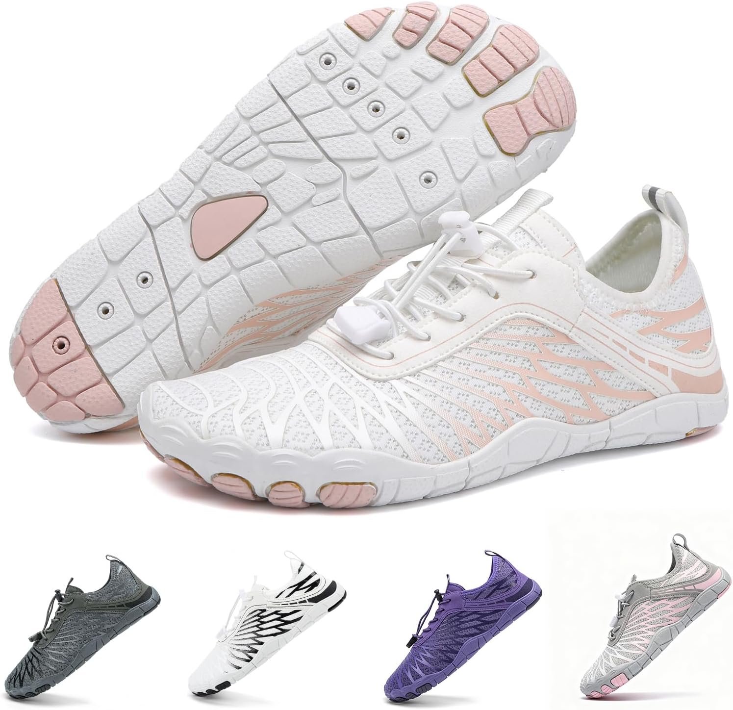 Hike Barefoot Shoes for Women Men Breathable & Non-Slip Athletic Footwear Wide Toe Water Shoes,Designed for Walking,Running&Swimming