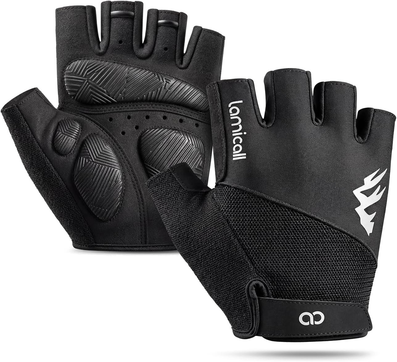 Lamicall Bike Gloves for Men Women – [Anti-Slip Shock-Absorbing Pad] Workout Gloves, Breathable Materials, Cycling Gloves for Bicycle, Gym, Motorcycle, Rowing, Indoor & Outdoor Sports